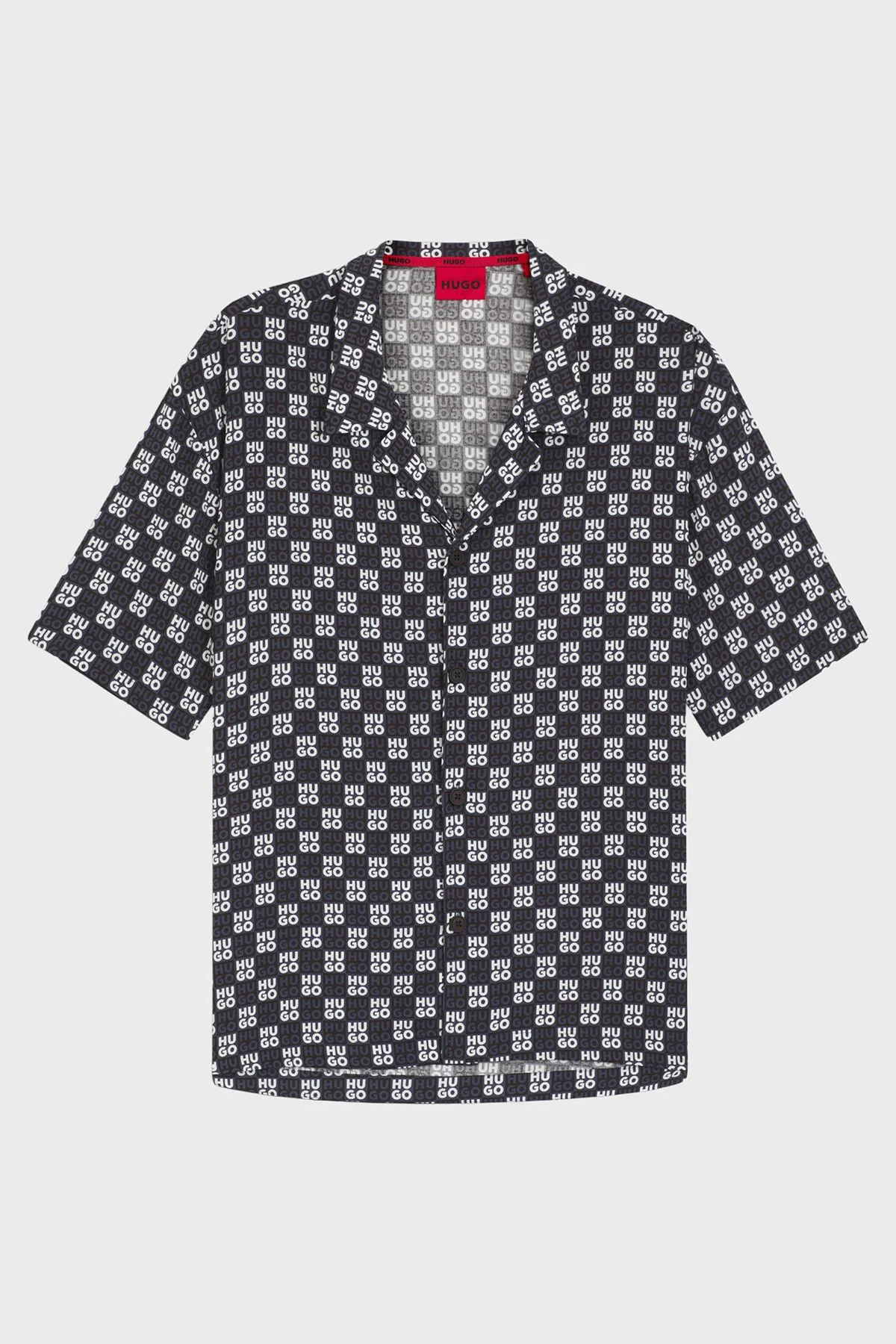 Hugo Logolu Relaxed Fit Klasik Yaka Kısa Kollu Erkek Gömlek 50540065 411 LACİVERT - 4