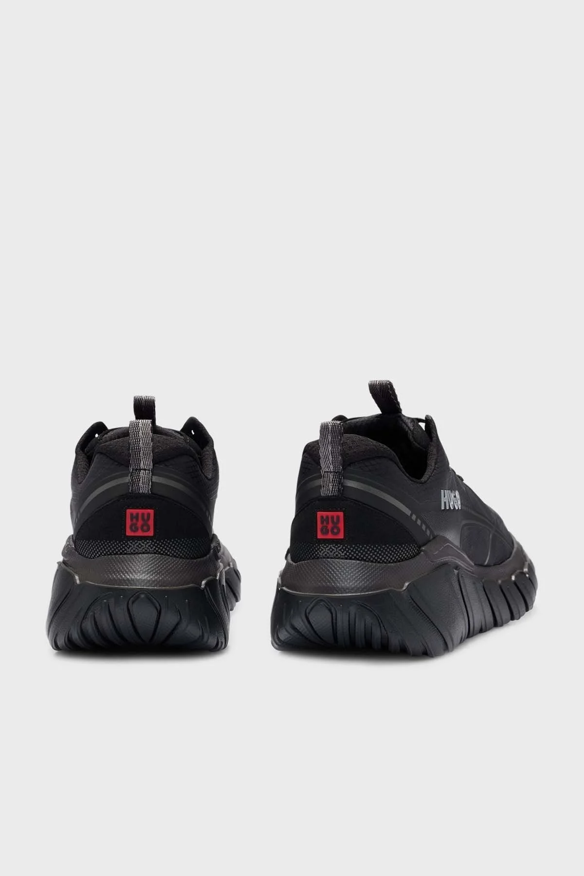 Hugo logolu Şerit Detaylı Spor Erkek Ayakkabı 50498752 001 SİYAH - 5