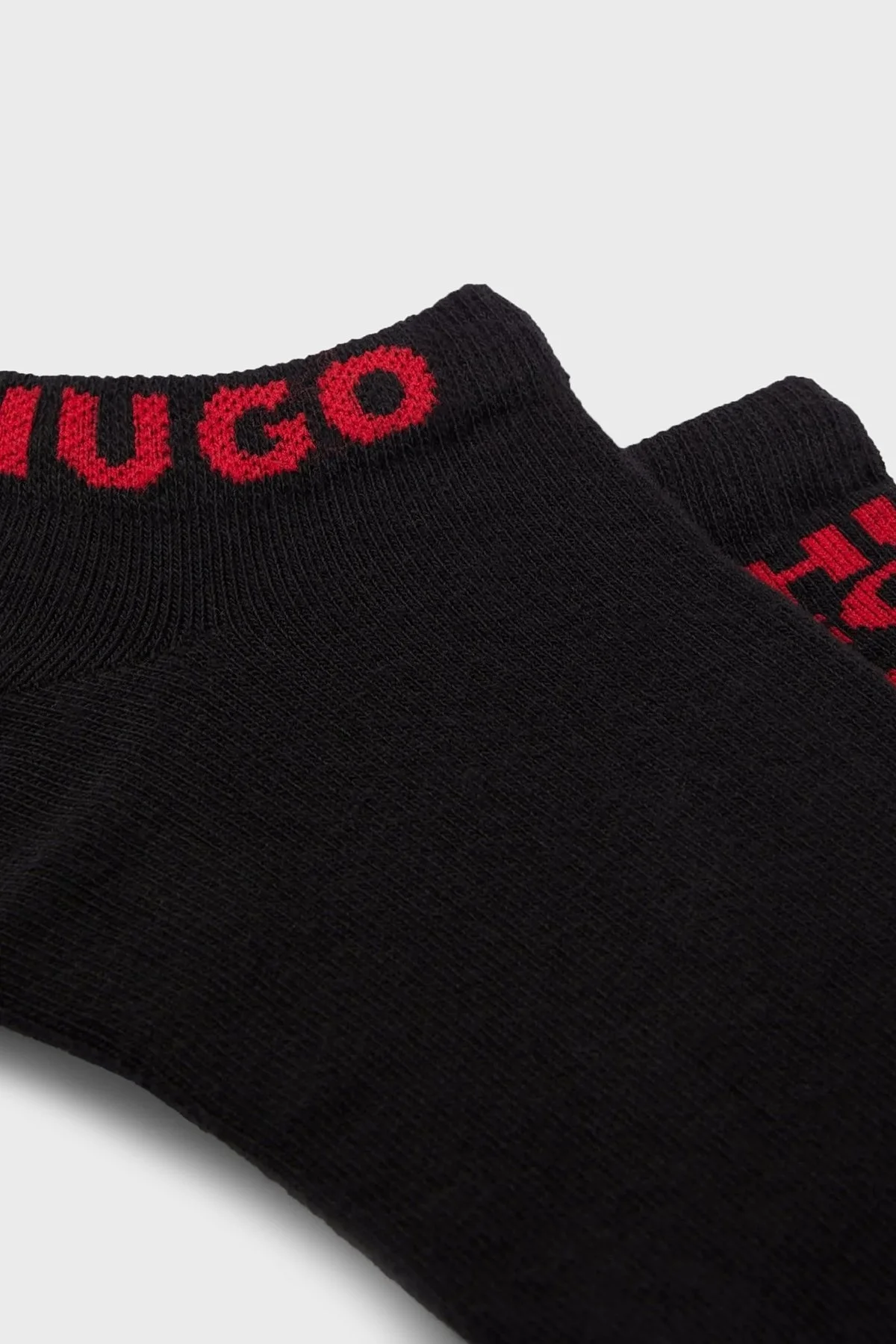 Hugo Logolu Streç Pamuklu 2 Pack Erkek Çorap 50520998 001 SİYAH-KIRMIZI - 3