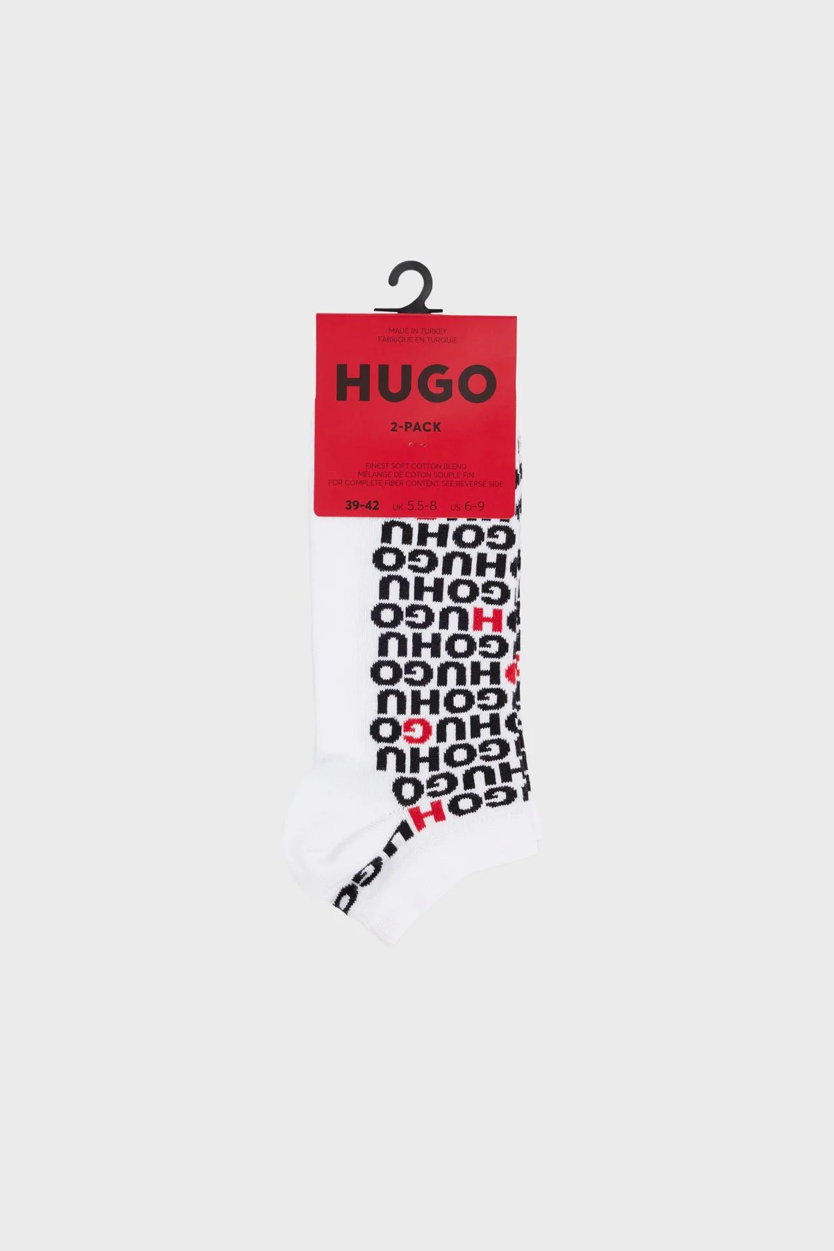 Hugo Logolu Streç Pamuklu 2 Pack Erkek Çorap 50520998 100 BEYAZ - 3