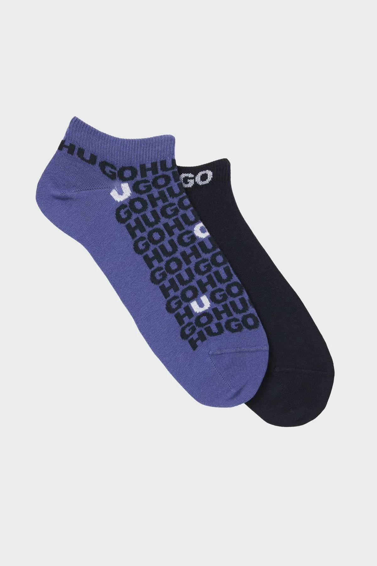 Hugo Logolu Streç Pamuklu 2 Pack Erkek Çorap 50520998 422 MAVİ-LACİVERT - 1