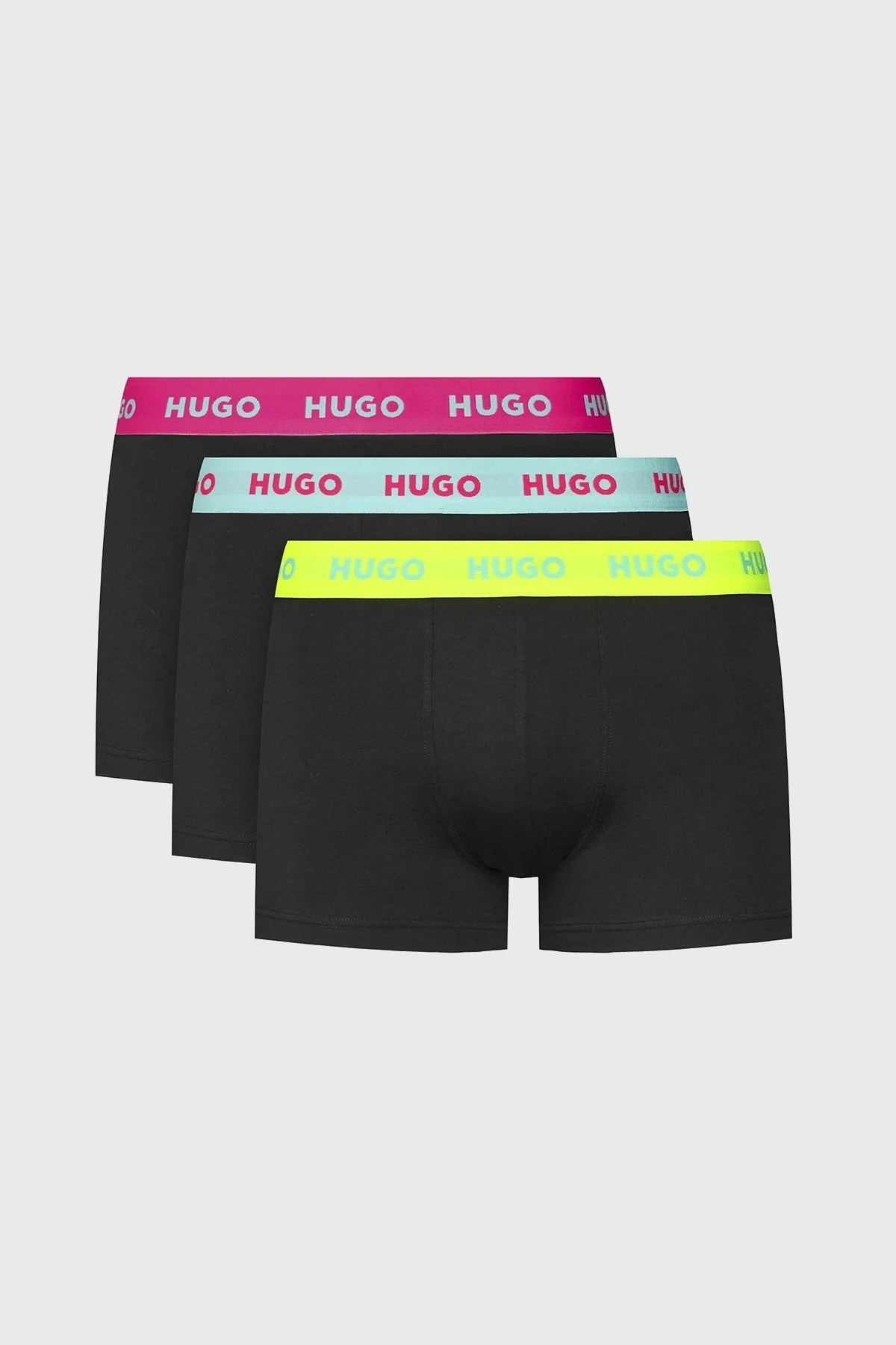 Hugo Logolu Streç Pamuklu 3 Pack Erkek Boxer 50469766 730 SİYAH - 1