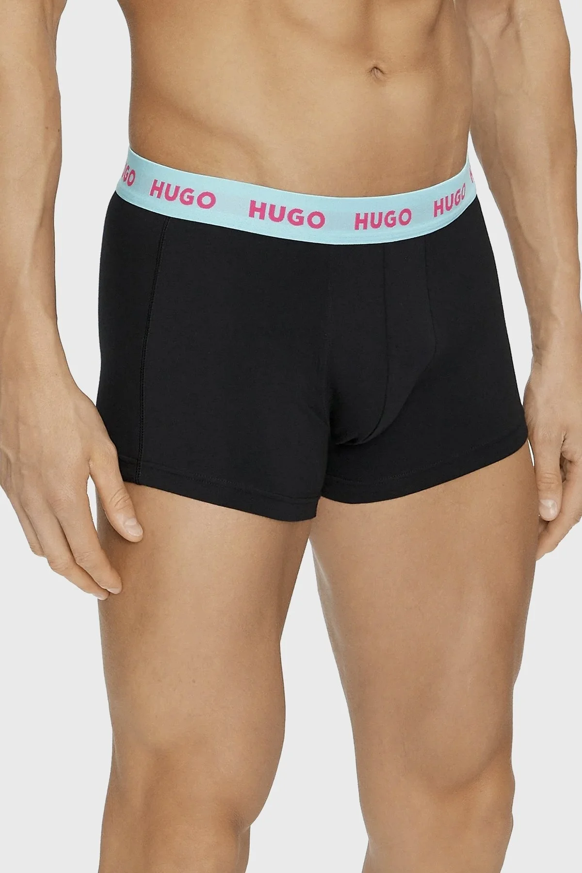 Hugo Logolu Streç Pamuklu 3 Pack Erkek Boxer 50469766 730 SİYAH - 2