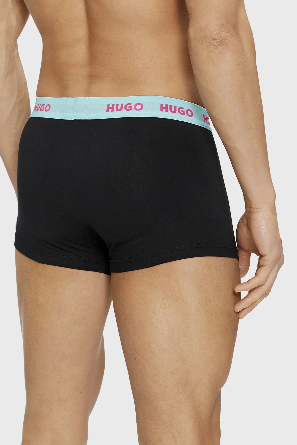 Hugo Logolu Streç Pamuklu 3 Pack Erkek Boxer 50469766 730 SİYAH - 3