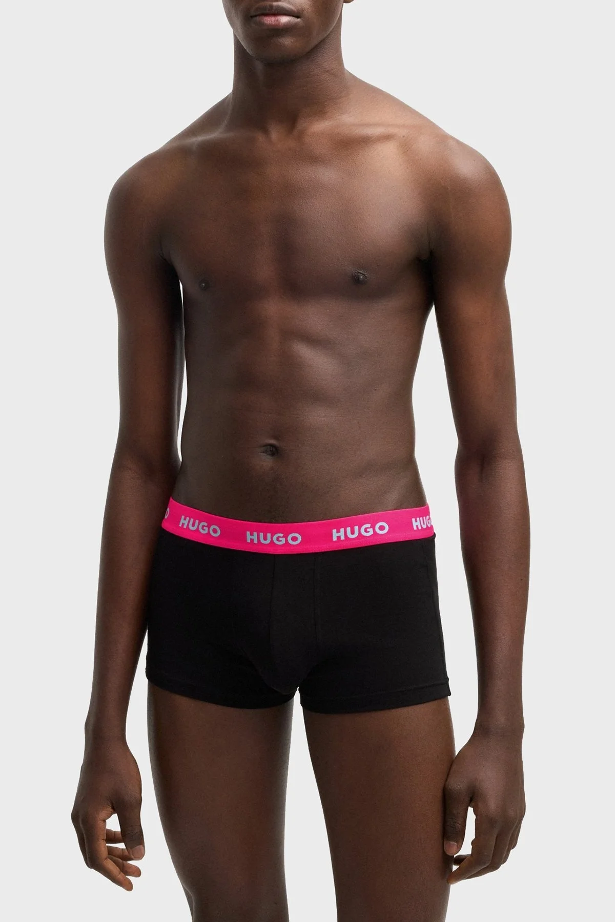 Hugo Logolu Streç Pamuklu 3 Pack Erkek Boxer 50532611 730 SİYAH - 3