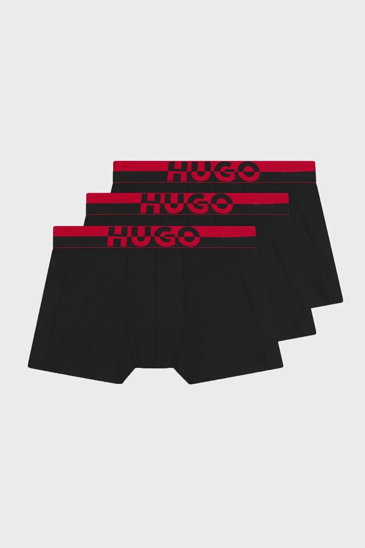Hugo Logolu Streç Pamuklu 3 Pack Erkek Boxer 50545667 001 SİYAH - 1