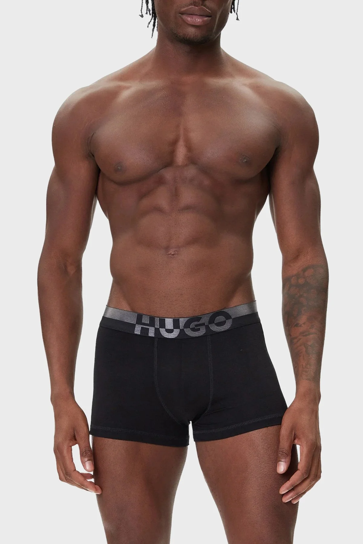 Hugo Logolu Streç Pamuklu 3 Pack Erkek Boxer 50545667 002 SİYAH - 3