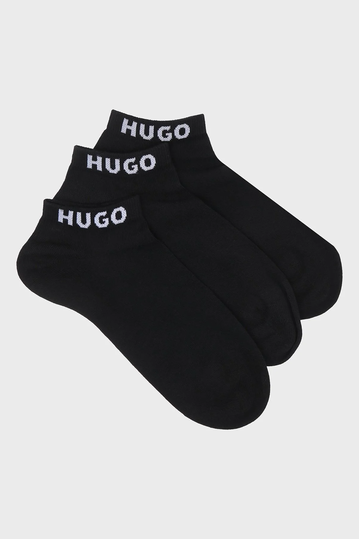 Hugo Logolu Streç Pamuklu 3 Pack Erkek Çorap 50516405 001 SİYAH - 1