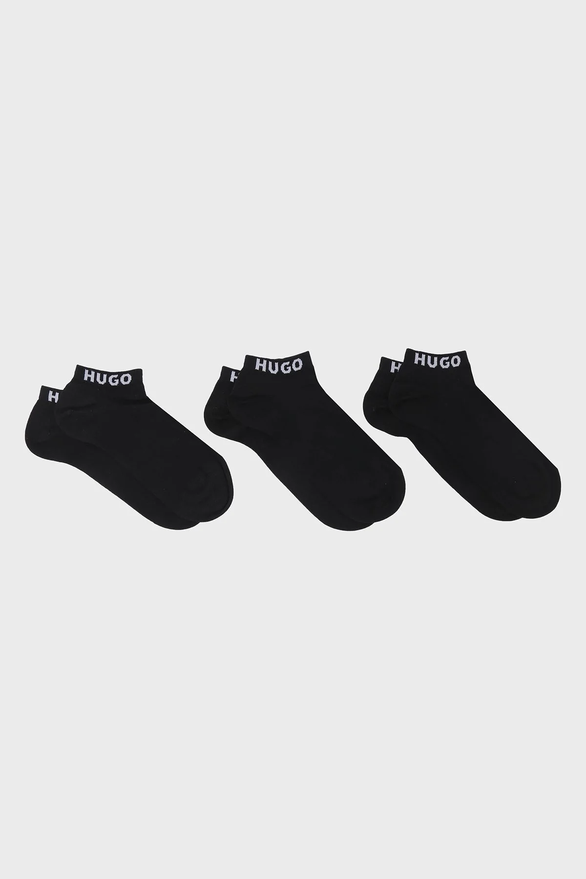 Hugo Logolu Streç Pamuklu 3 Pack Erkek Çorap 50516405 001 SİYAH - 2