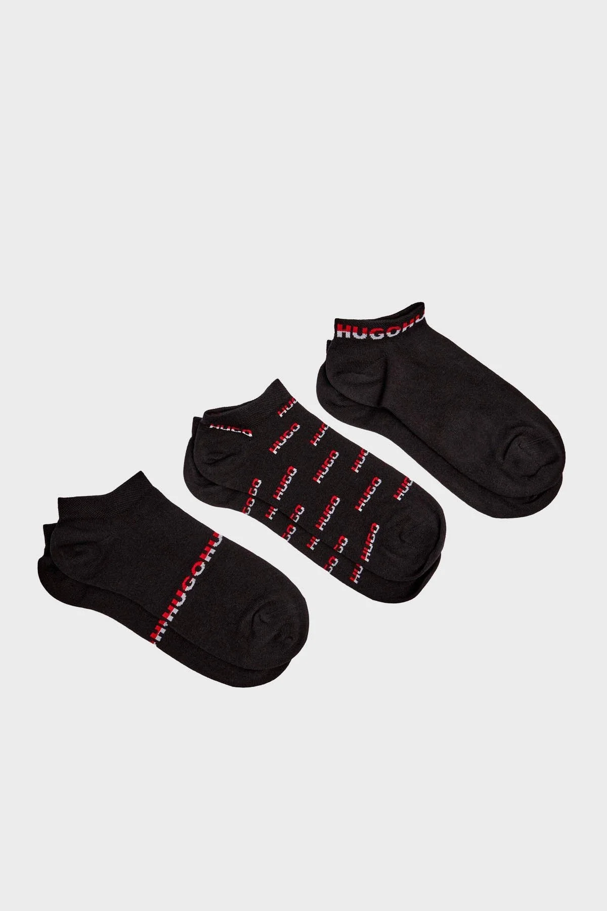 Hugo Logolu Streç Pamuklu 3 Pack Erkek Çorap 50543082 001 SİYAH - 2