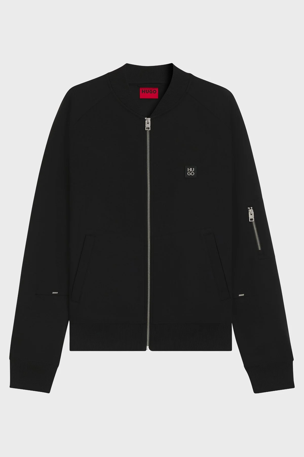 Hugo Logolu Streç Pamuklu Oversize Fit Kolej Yaka Erkek Sweat 50542590 001 SİYAH - 5