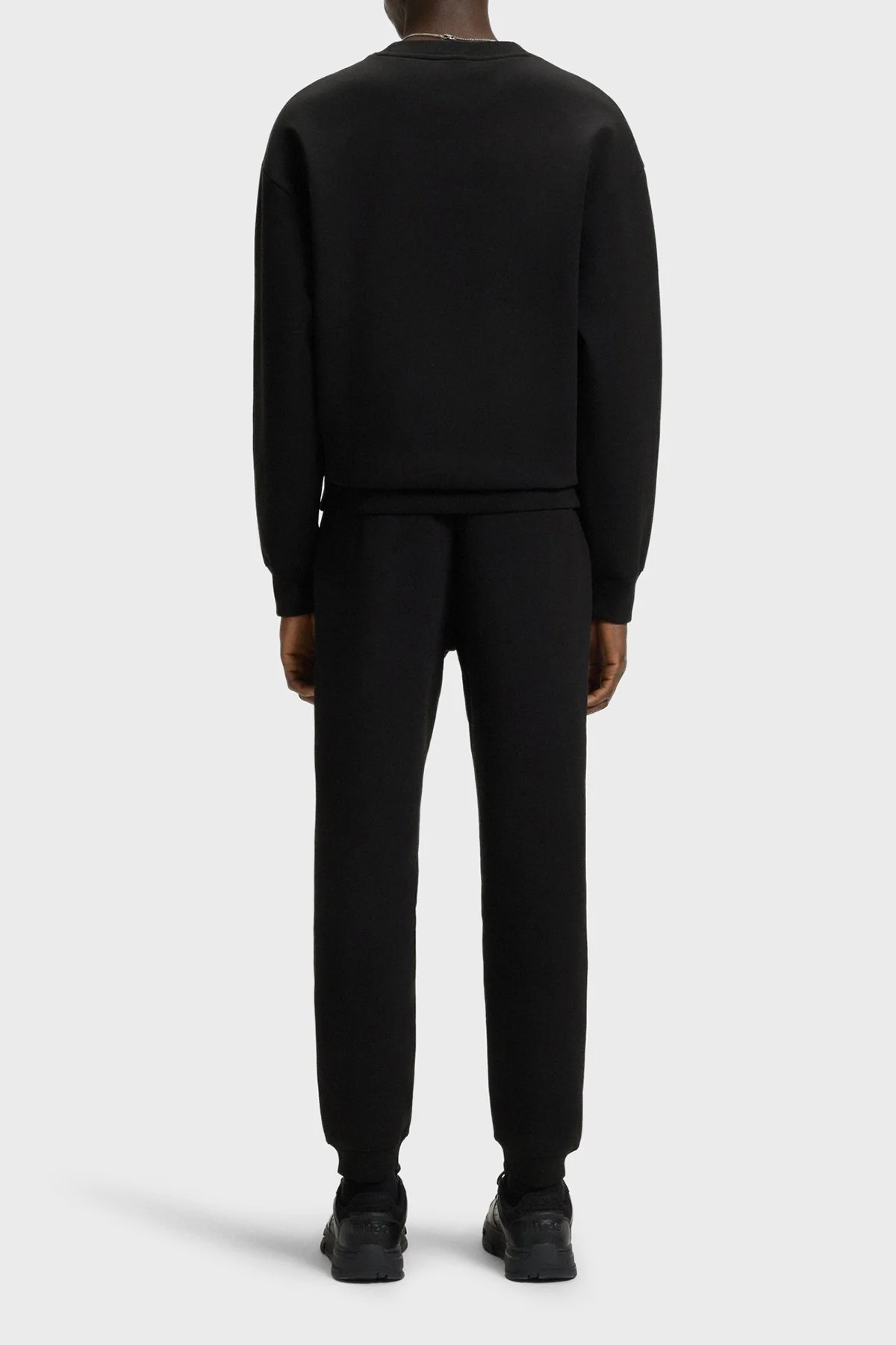 Hugo Logolu Streç Pamuklu Relaxed Fit Bisiklet Yaka Erkek Sweat 50533689 002 SİYAH - 3