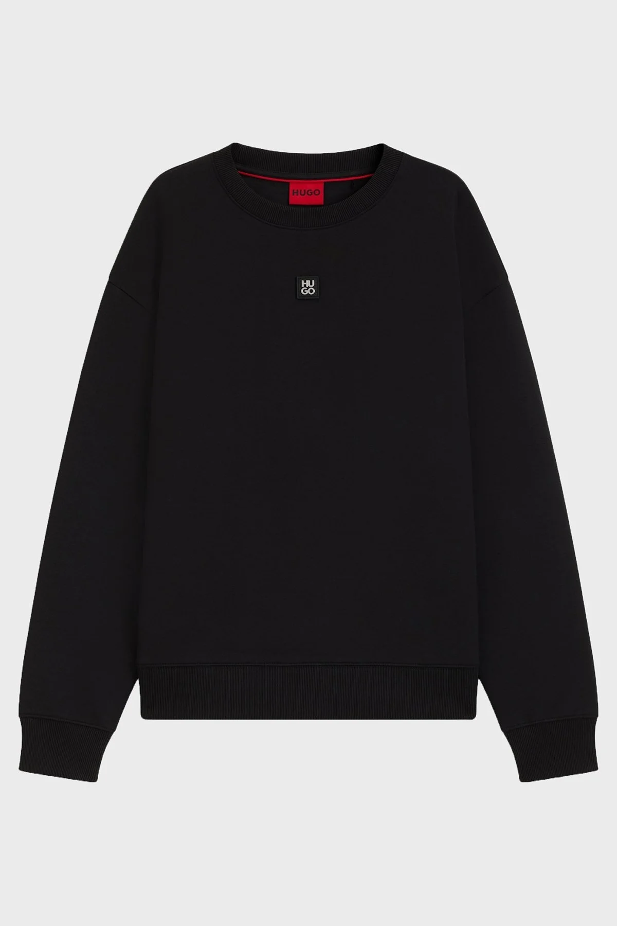 Hugo Logolu Streç Pamuklu Relaxed Fit Bisiklet Yaka Erkek Sweat 50533689 002 SİYAH - 5