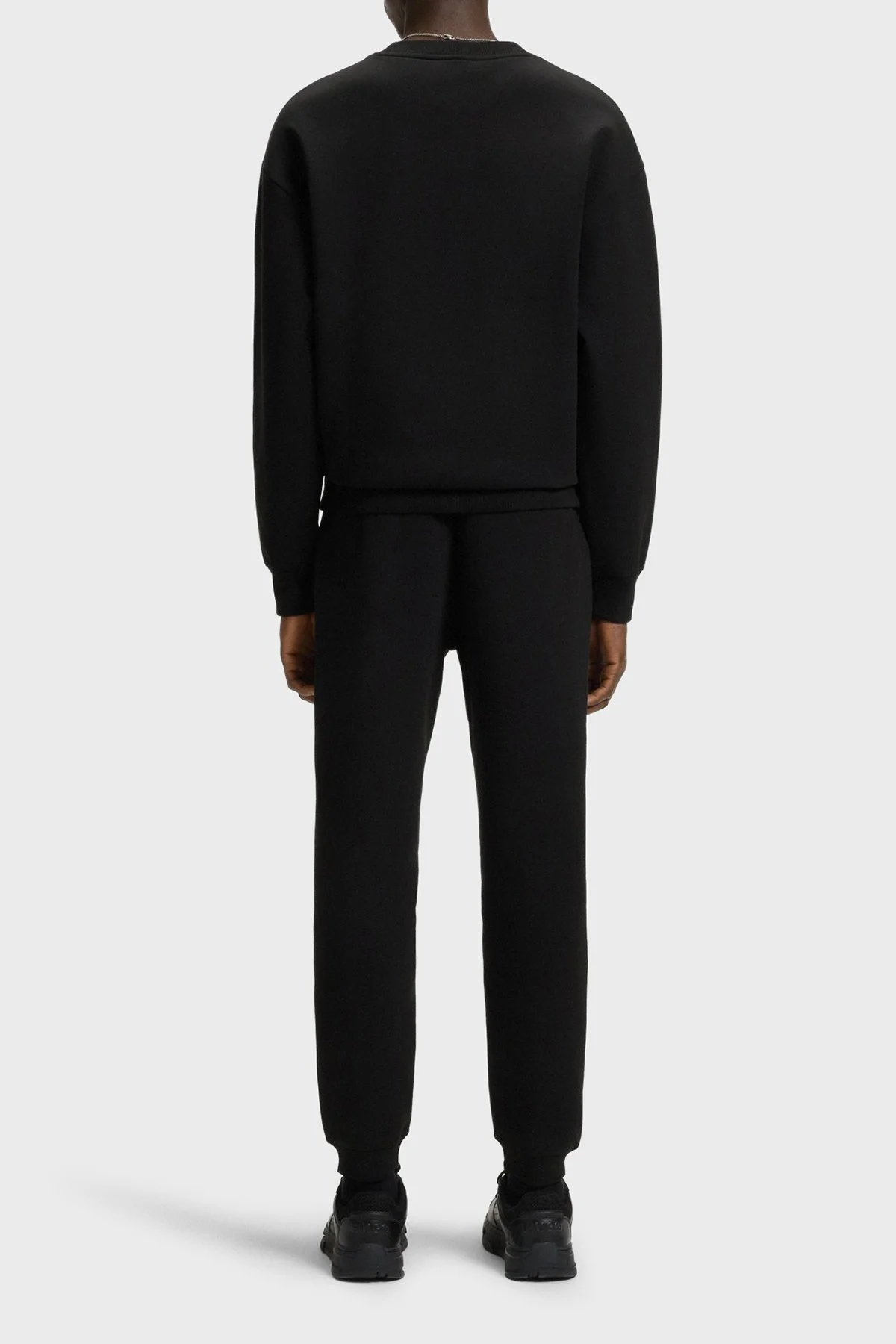 Hugo Logolu Streç Pamuklu Relaxed Fit Bisiklet Yaka Erkek Sweat 50533689 002 SİYAH - 3