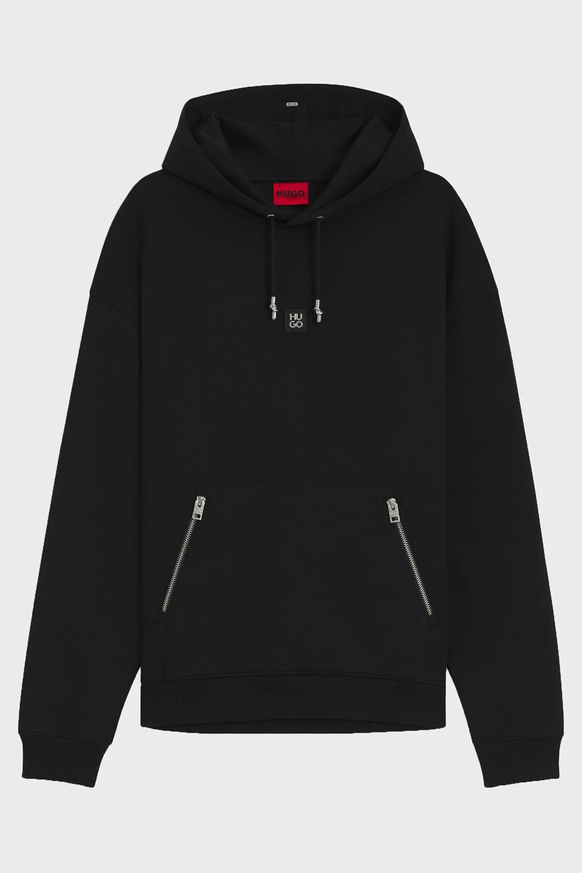 Hugo Logolu Streç Pamuklu Relaxed Fit Kapüşonlu Erkek Sweat 50542583 001 SİYAH - 5