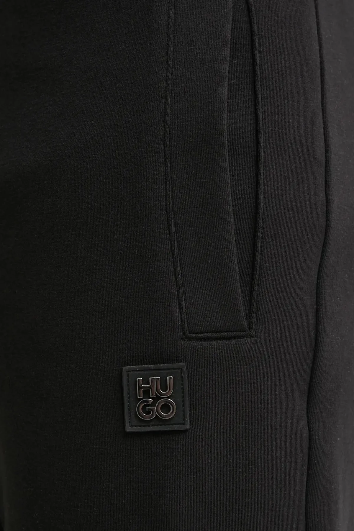 Hugo Logolu Streç Pamuklu Relaxed Fit Normal Bel Jogger Erkek Pantolon 50533695 001 SİYAH - 4