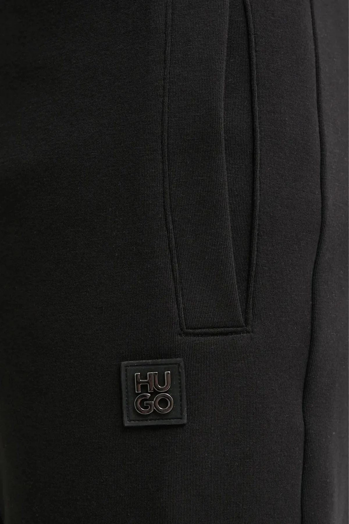 Hugo Logolu Streç Pamuklu Relaxed Fit Normal Bel Jogger Erkek Pantolon 50533695 001 SİYAH - 4