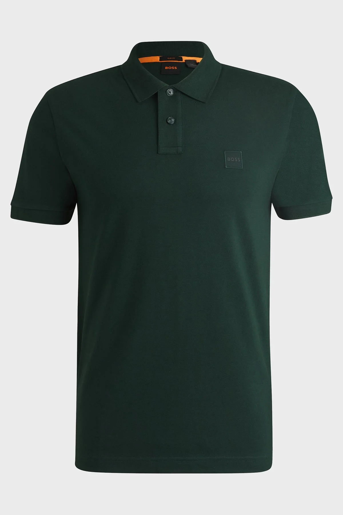 Boss Logolu Streç Pamuklu Slim Fit Düğmeli Erkek Polo Yaka T Shirt 50507803 350 YEŞİL - 5