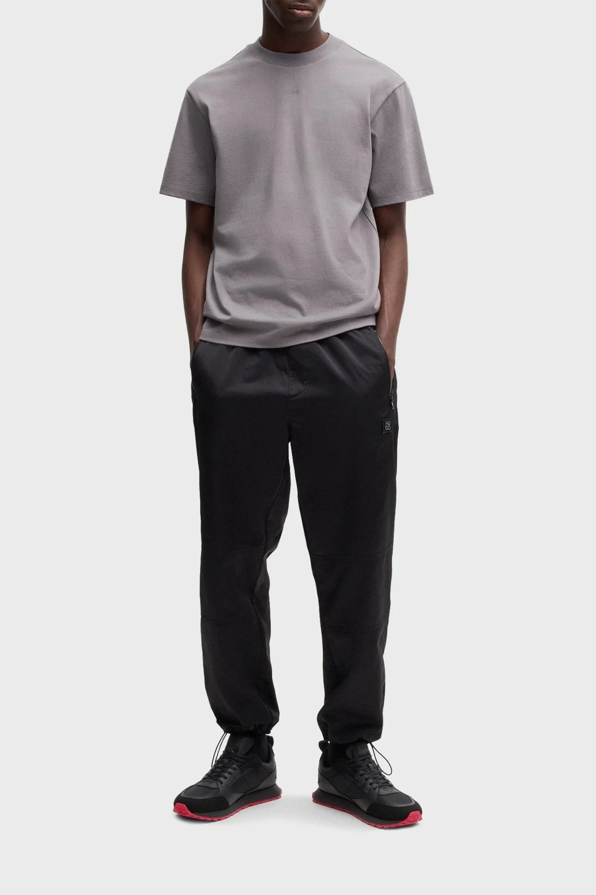 Hugo Logolu Süet Detaylı Sneaker Erkek Ayakkabı 50536568 001 SİYAH - 7