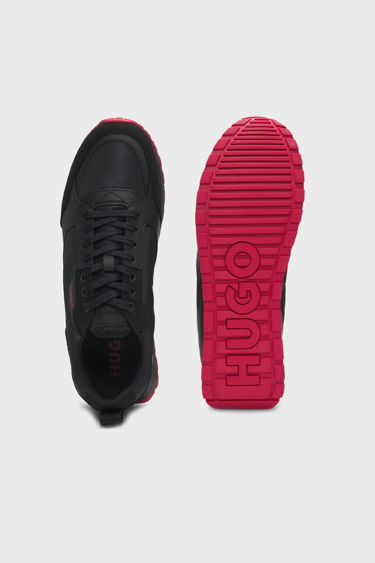 Hugo Logolu Süet Detaylı Sneaker Erkek Ayakkabı 50536568 001 SİYAH - 10