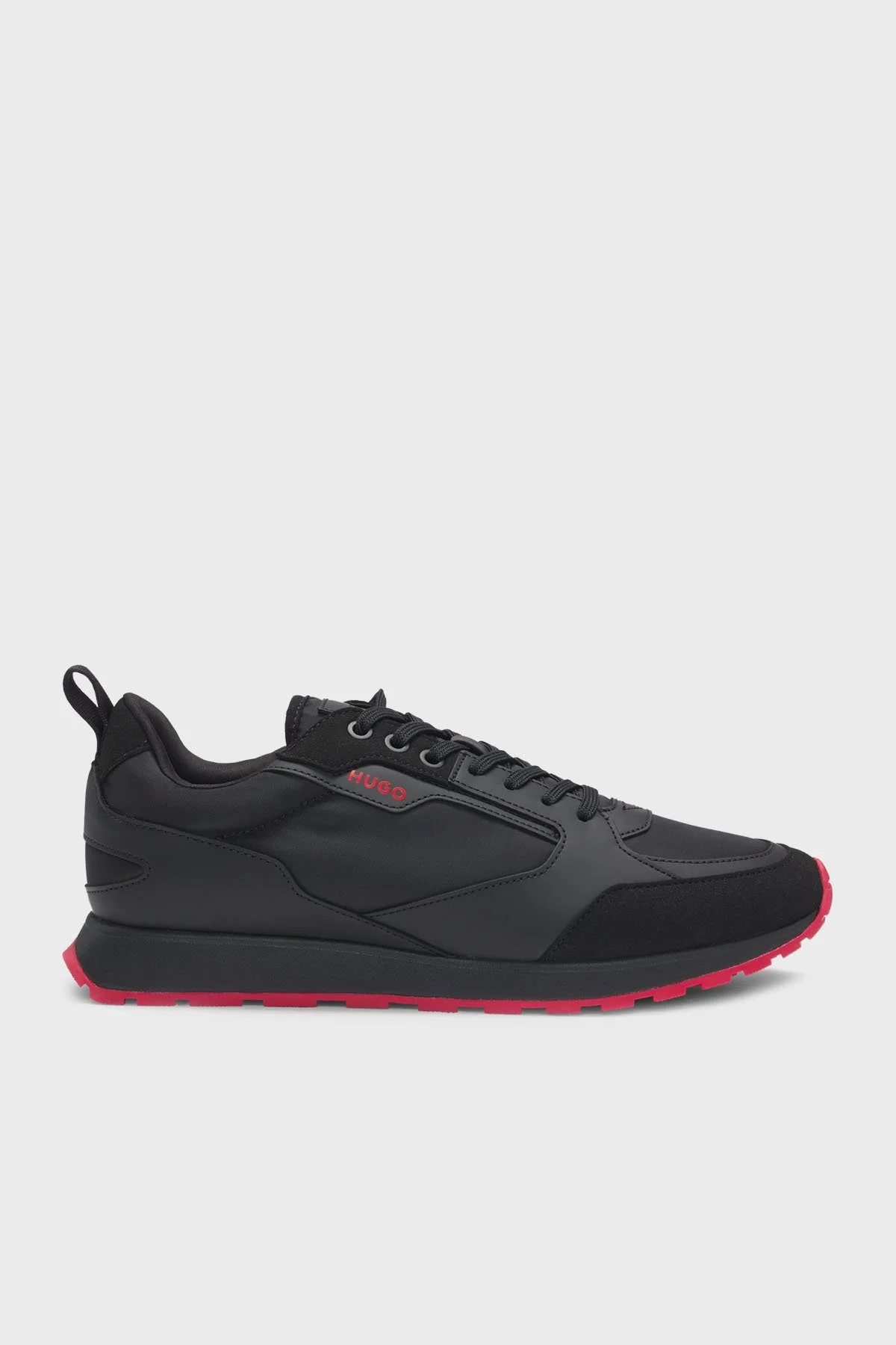Hugo Logolu Süet Detaylı Sneaker Erkek Ayakkabı 50536568 001 SİYAH - 1