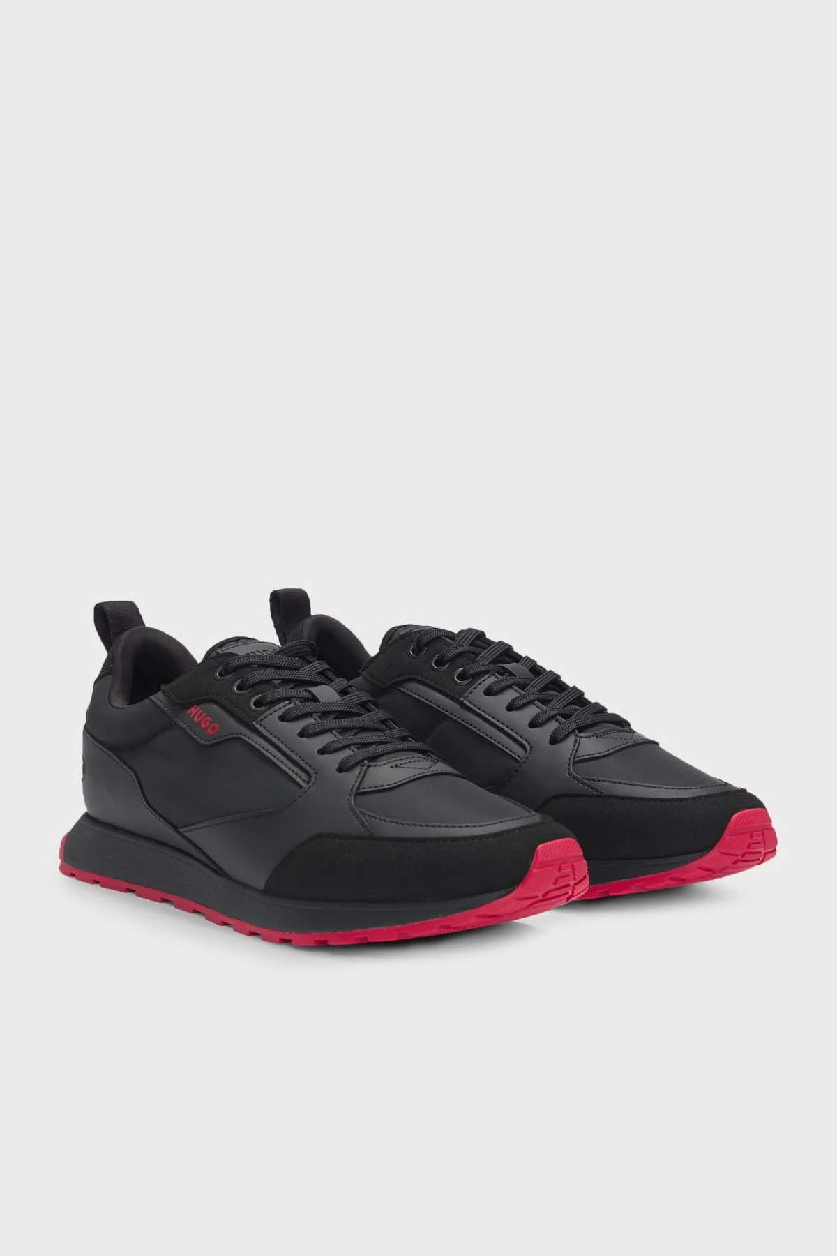 Hugo Logolu Süet Detaylı Sneaker Erkek Ayakkabı 50536568 001 SİYAH - 3