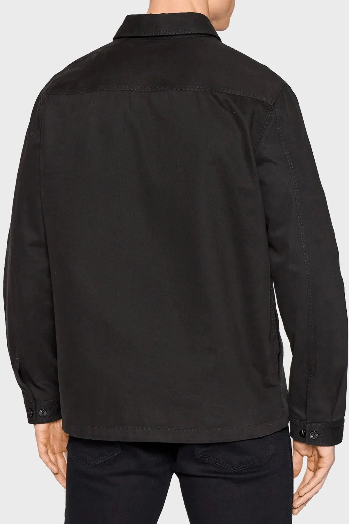 Hugo Marka Logolu Oversize Çift Cepli % 100 Pamuk Erkek Gömlek 50468744 001 SİYAH - 2