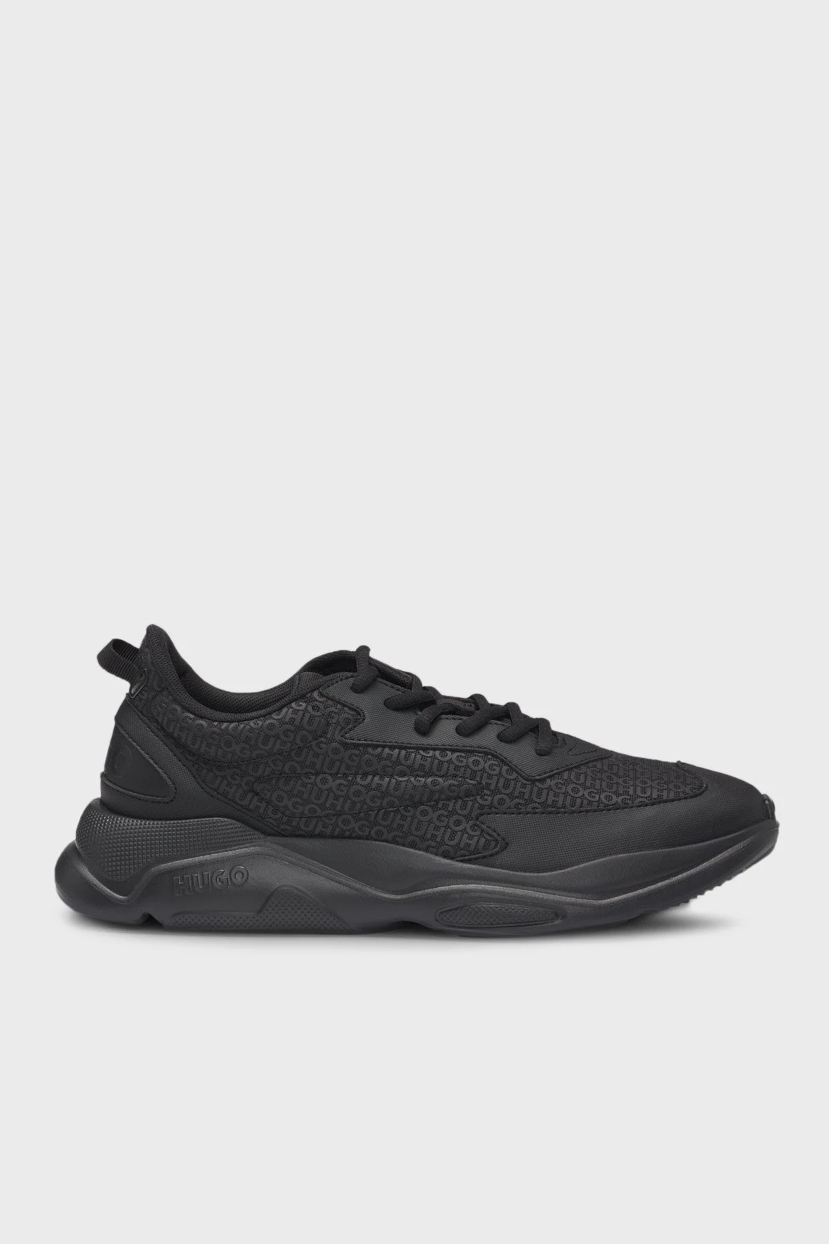 Hugo Marka Monogramlı Sneaker Erkek Ayakkabı 50536270 001 SİYAH - 1