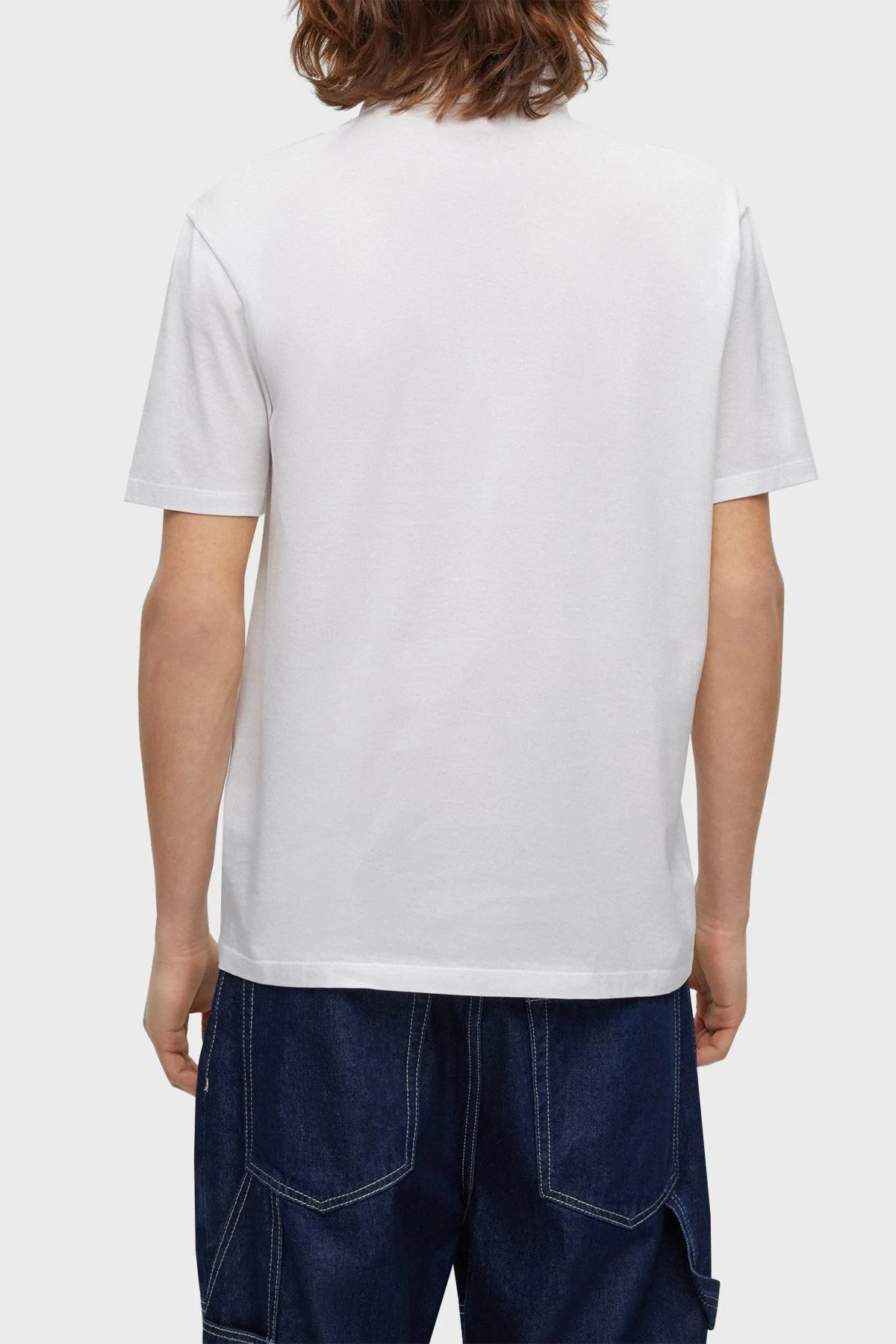 Hugo Merserize Pamuklu Fermuarlı Regular Fit Erkek Polo T Shirt 50473789 127 BEYAZ - 7