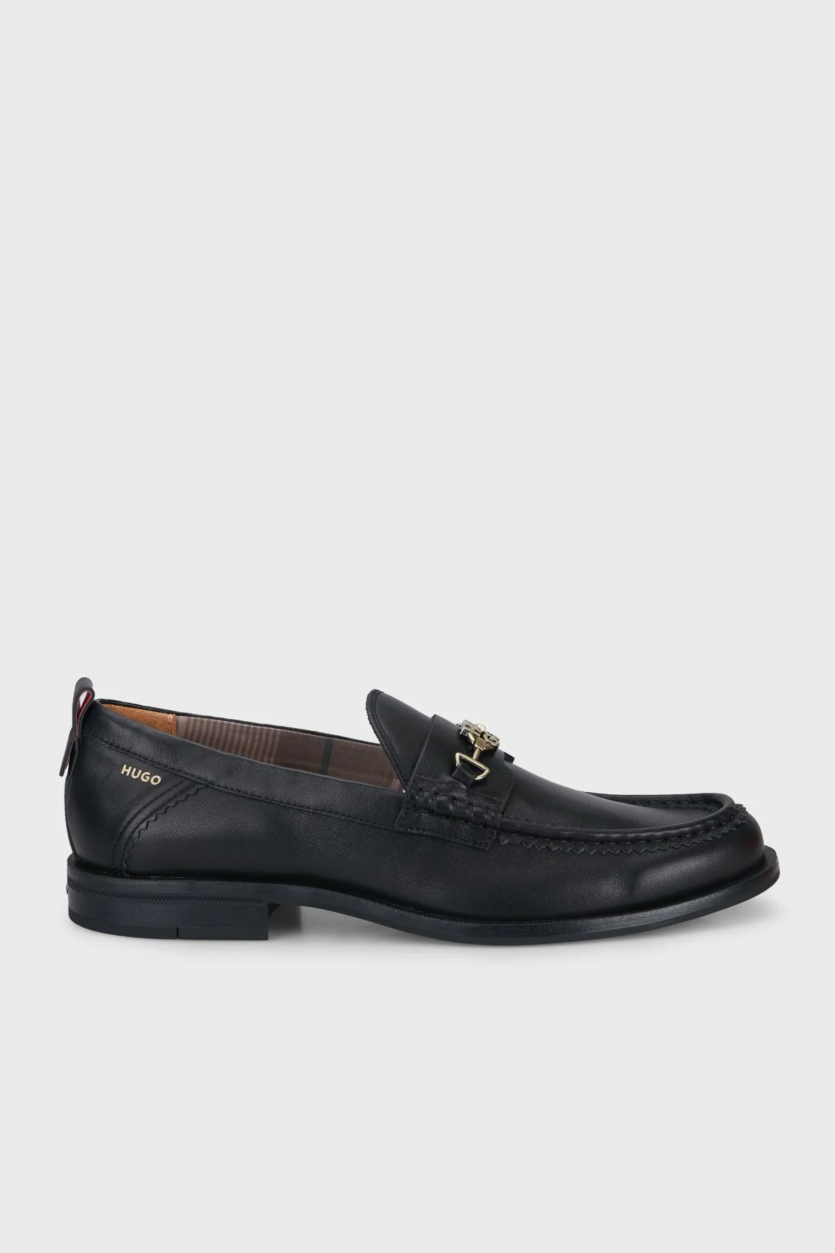 Hugo Metalik Logo Detaylı Deri Loafer Erkek Ayakkabı 50568879 001 Siyah - 1