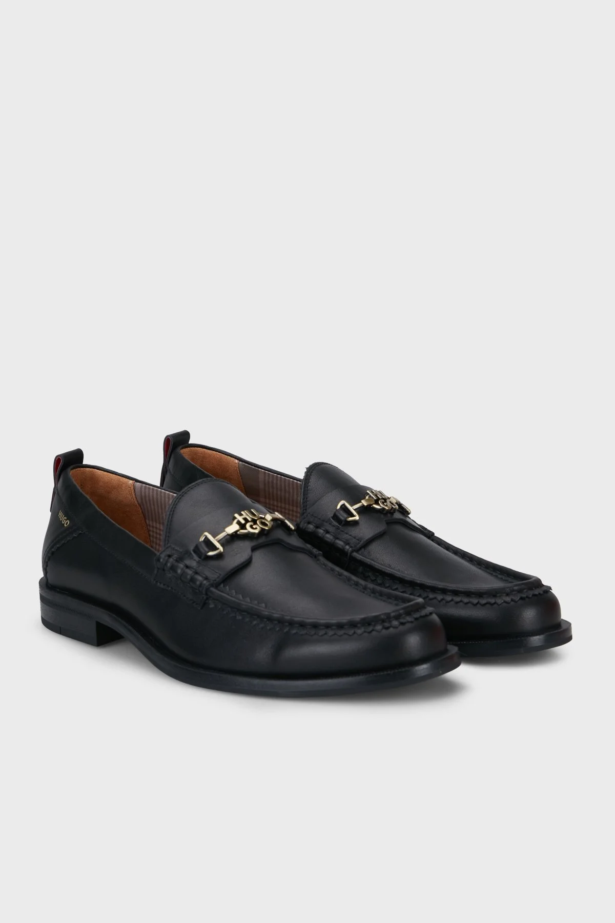 Hugo Metalik Logo Detaylı Deri Loafer Erkek Ayakkabı 50568879 001 Siyah - 3