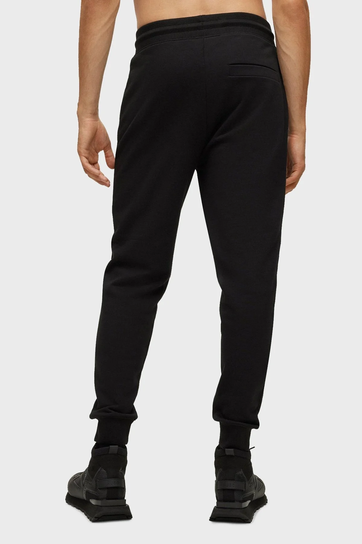 Hugo Metalik Logolu Belden Bağlamalı Cepli Pamuklu Spor Erkek Pantolon 50484742 001 SİYAH - 3