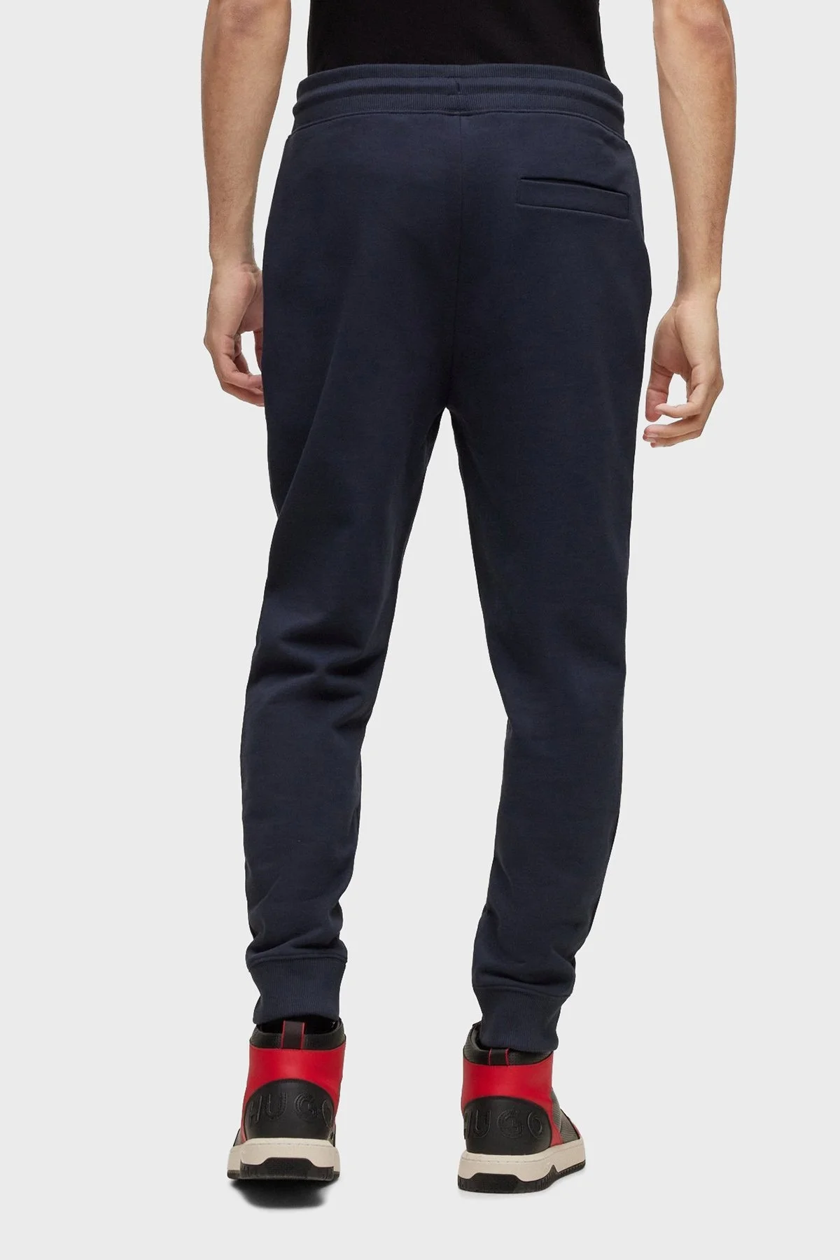 Hugo Metalik Logolu Belden Bağlamalı Cepli Pamuklu Spor Erkek Pantolon 50484742 405 LACİVERT - 3