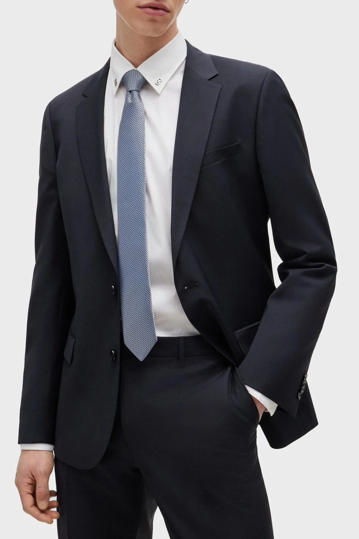 Hugo Metalik Logolu Pamuklu Slim Fit Erkek Gömlek 50490712 199 BEYAZ - 10