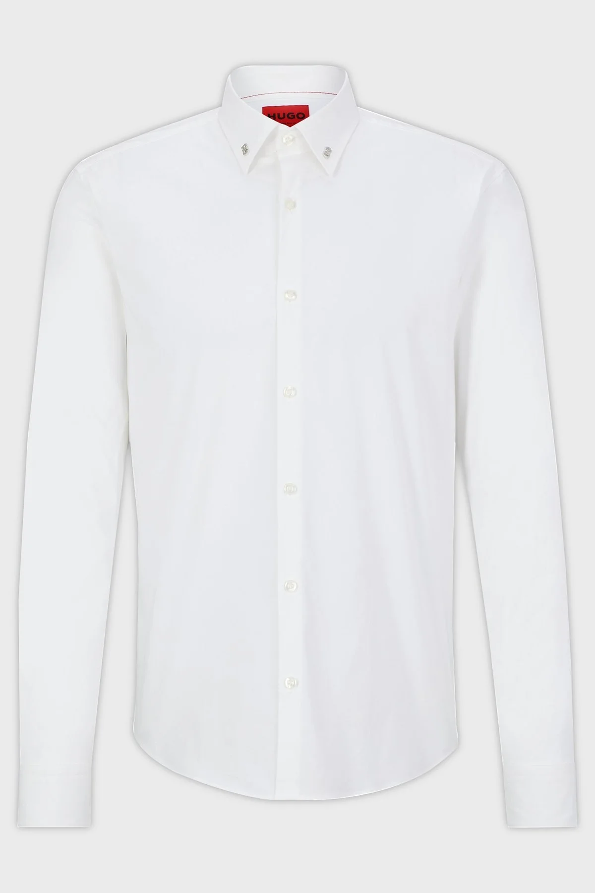 Hugo Metalik Logolu Pamuklu Slim Fit Erkek Gömlek 50490712 199 BEYAZ - 11