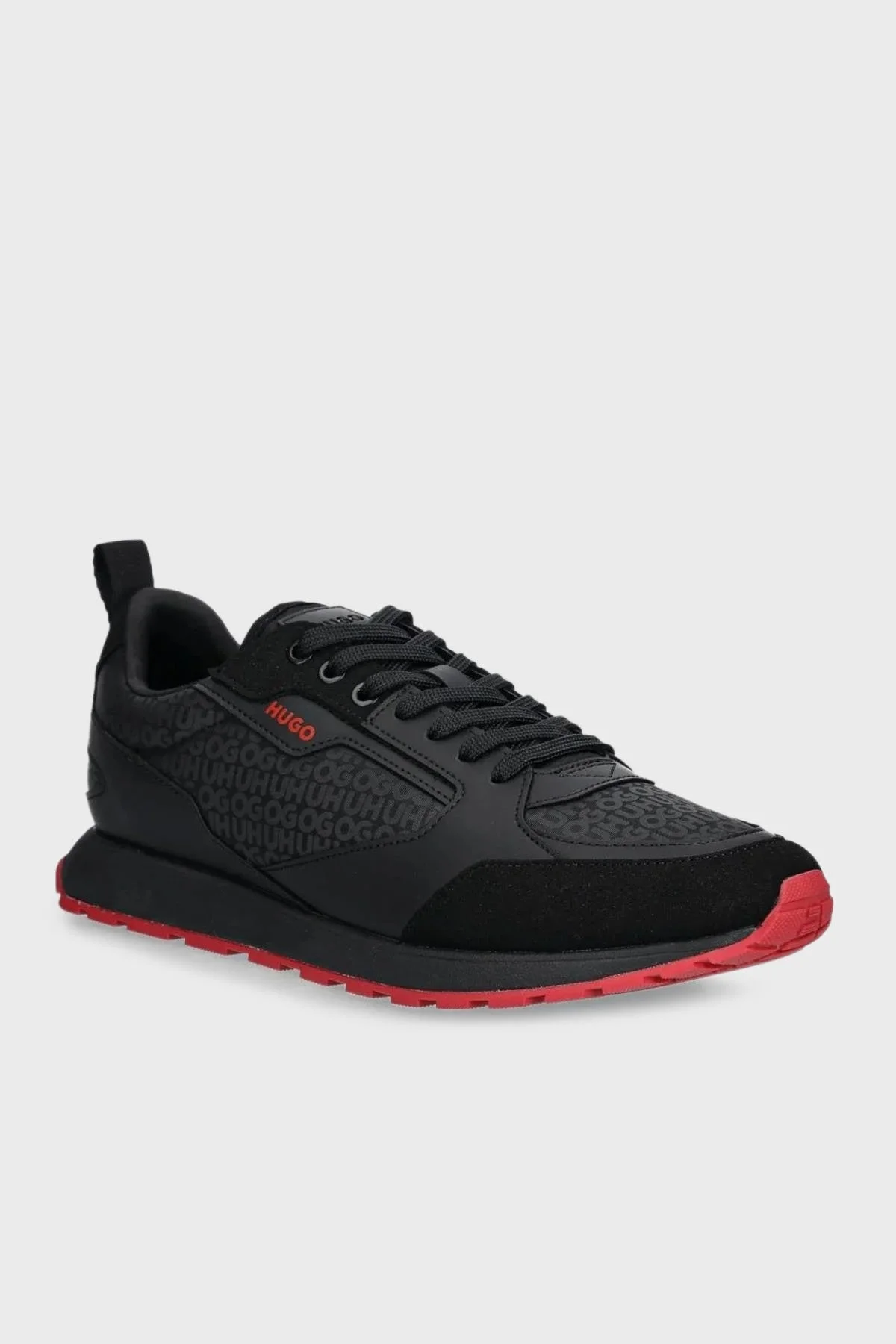 Hugo Monogram Logo Baskılı Sneaker Erkek Ayakkabı 50536205 006 SİYAH - 2