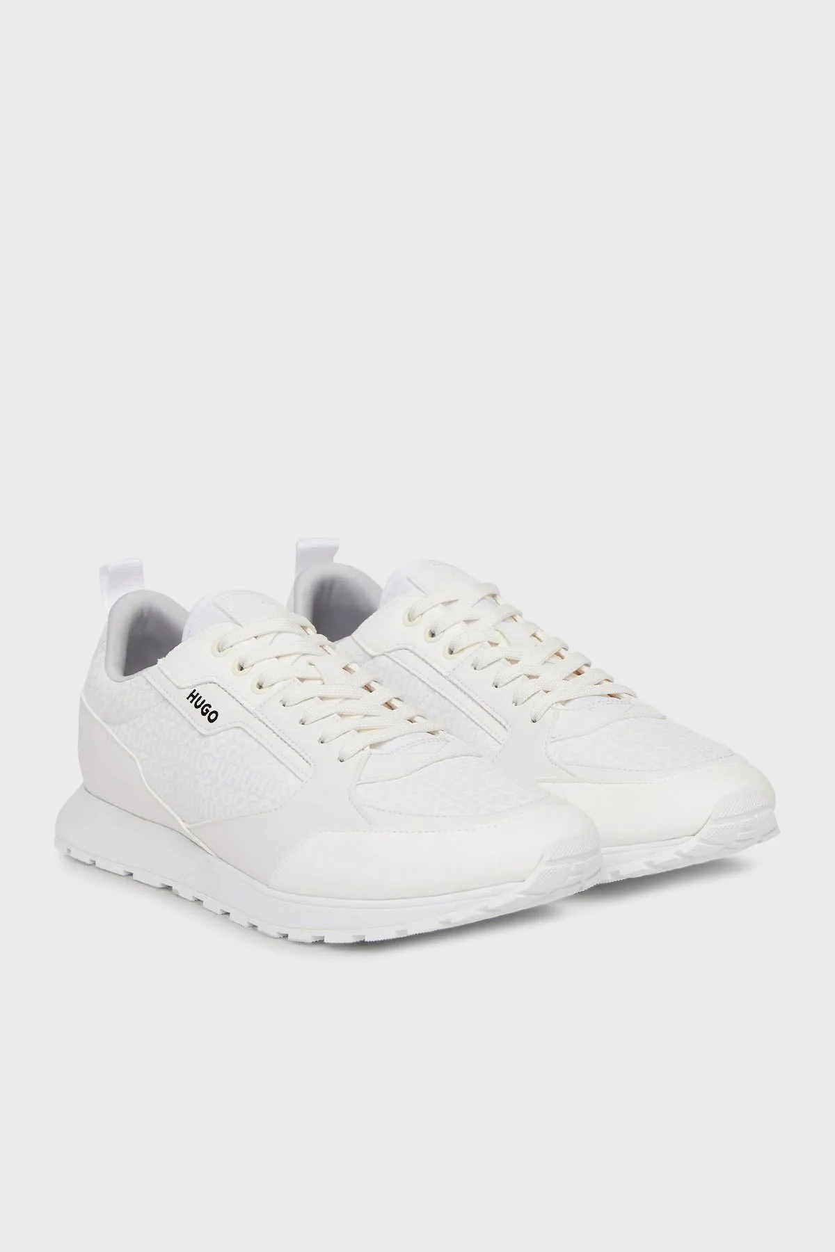 Hugo Monogram Logo Baskılı Sneaker Erkek Ayakkabı 50536205 100 BEYAZ - 2