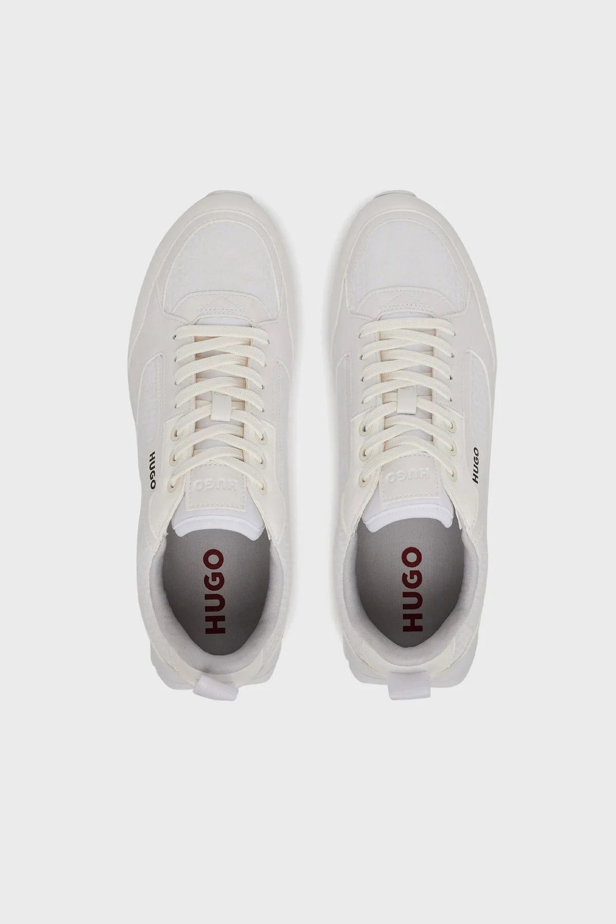 Hugo Monogram Logo Baskılı Sneaker Erkek Ayakkabı 50536205 100 BEYAZ - 3