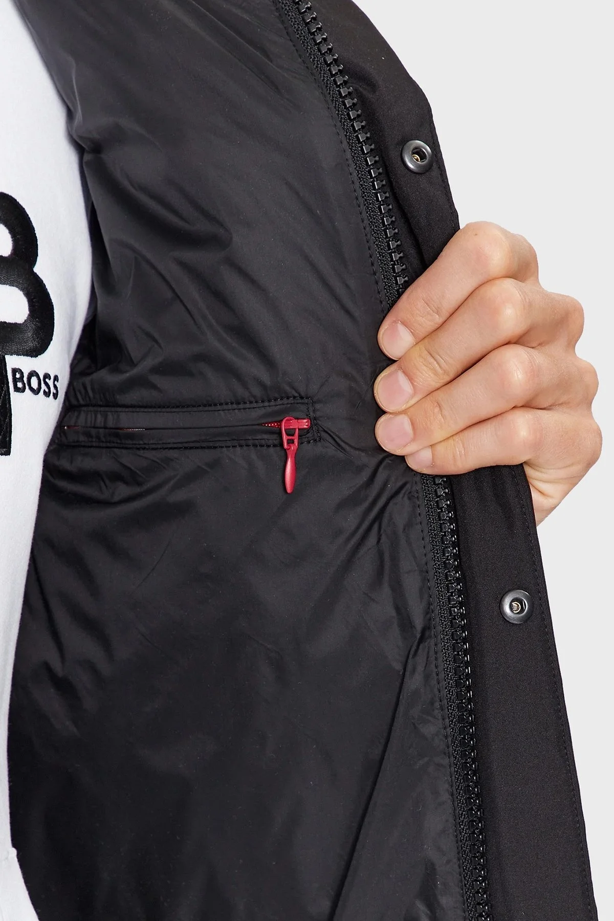 Hugo Monogram Logolu Dik Yaka Cepli Regular Fit Şişme Erkek Yelek 50496234 001 SİYAH - 6
