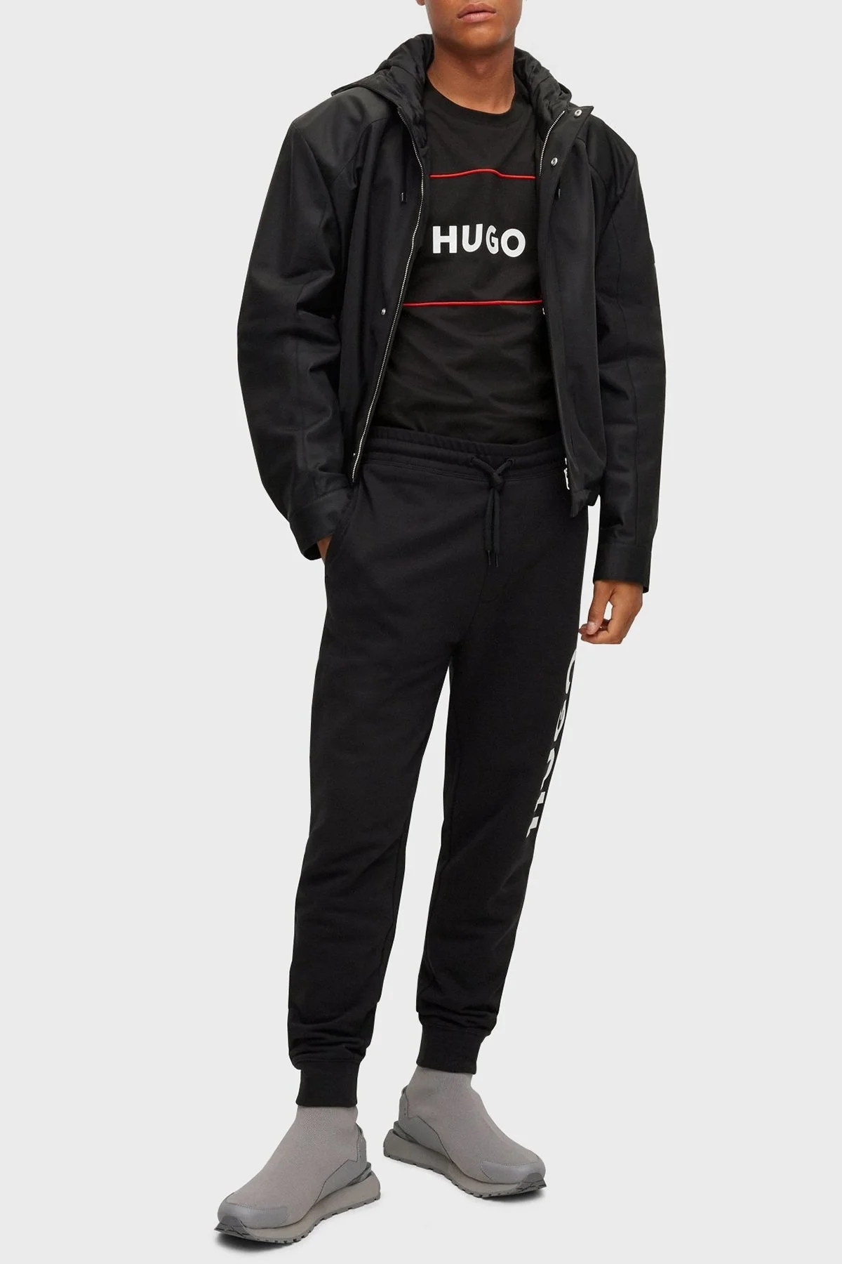 Hugo Organik Pamuklu Regular Fit Bisiklet Yaka Erkek T Shirt 50475330 001 SİYAH - 2