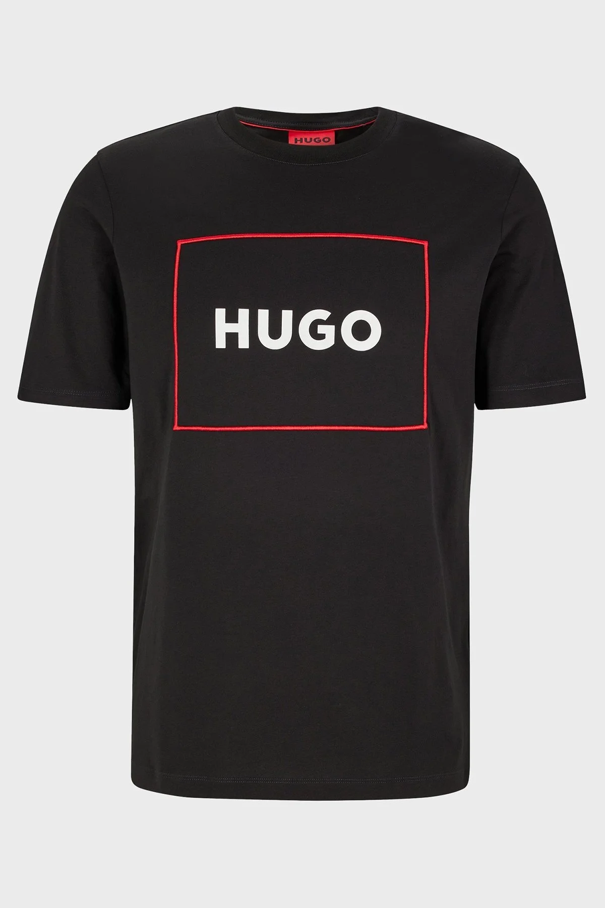 Hugo Organik Pamuklu Regular Fit Bisiklet Yaka Erkek T Shirt 50475330 001 SİYAH - 5