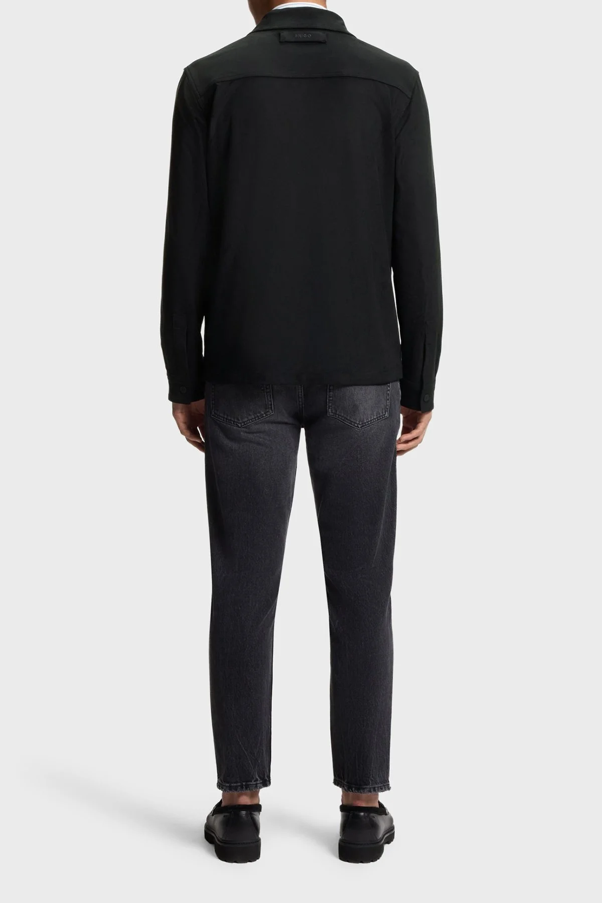 Hugo Oversize Fit Klasik Yaka Uzun Kollu Düğmeli Erkek Gömlek 50555791 001 SİYAH - 3