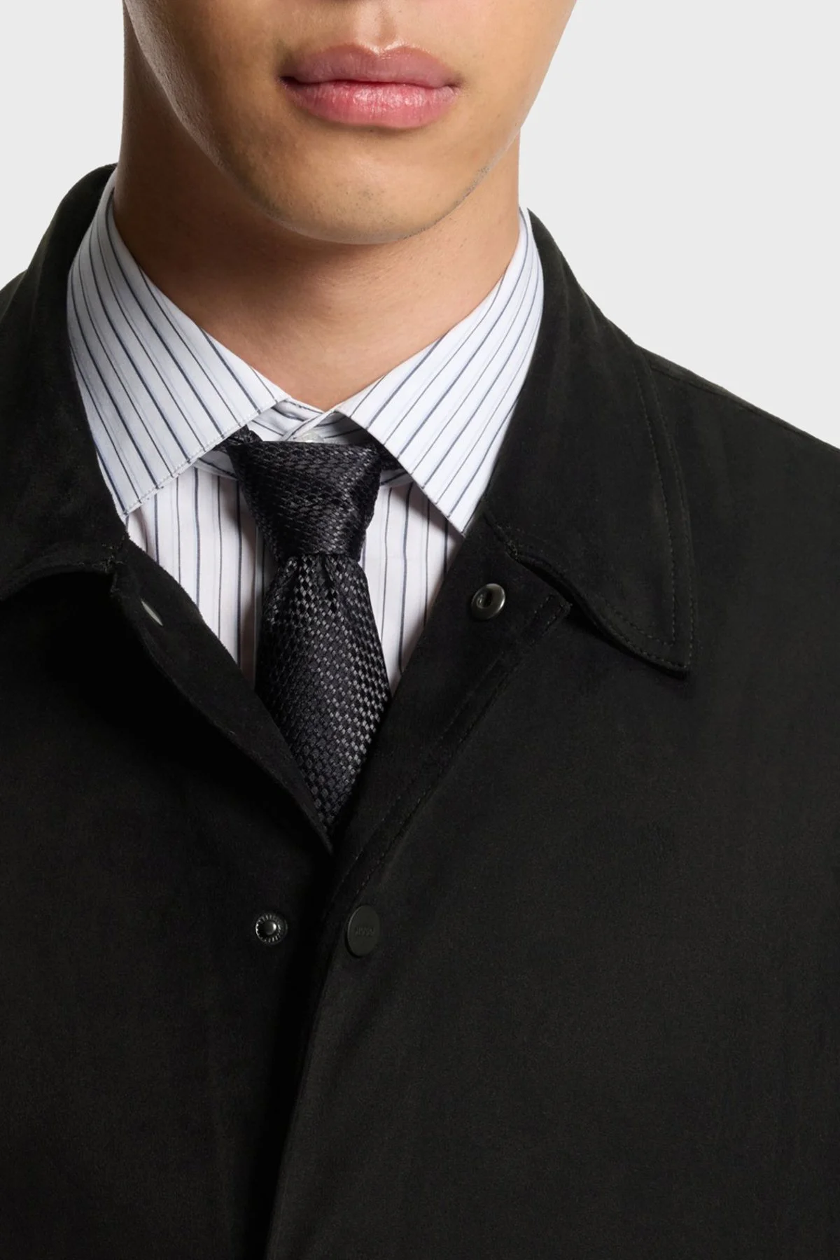 Hugo Oversize Fit Klasik Yaka Uzun Kollu Düğmeli Erkek Gömlek 50555791 001 SİYAH - 4