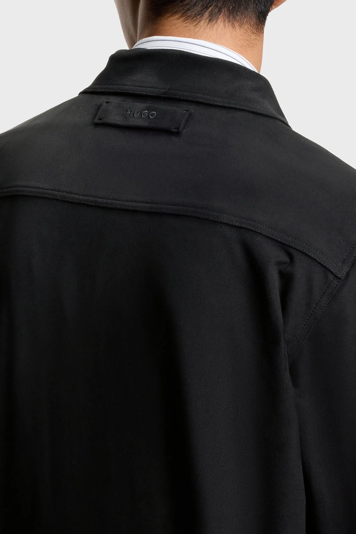 Hugo Oversize Fit Klasik Yaka Uzun Kollu Düğmeli Erkek Gömlek 50555791 001 SİYAH - 5