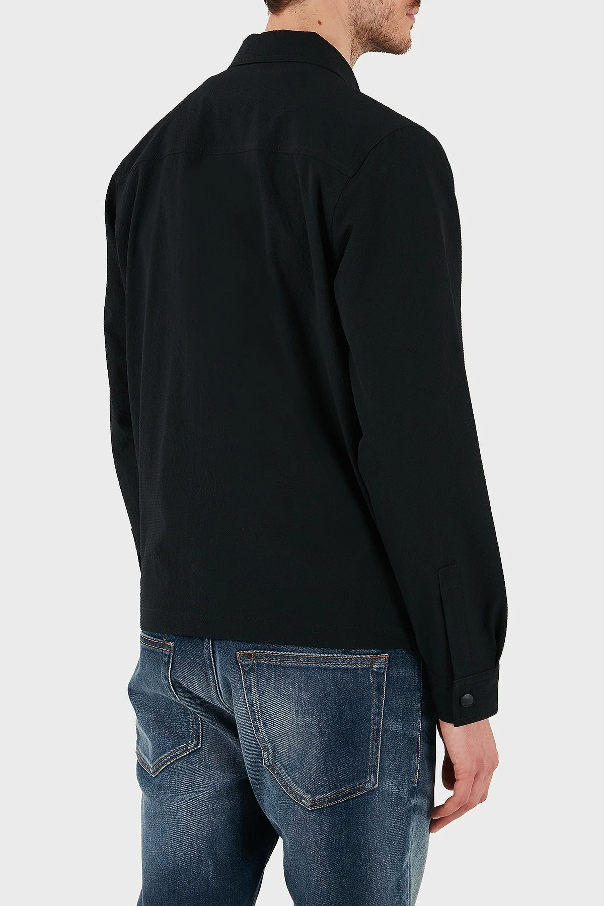 Hugo Oversize Fit Uzun Kollu Cepli Fermuarlı Erkek Gömlek 50539223 001 SİYAH - 3