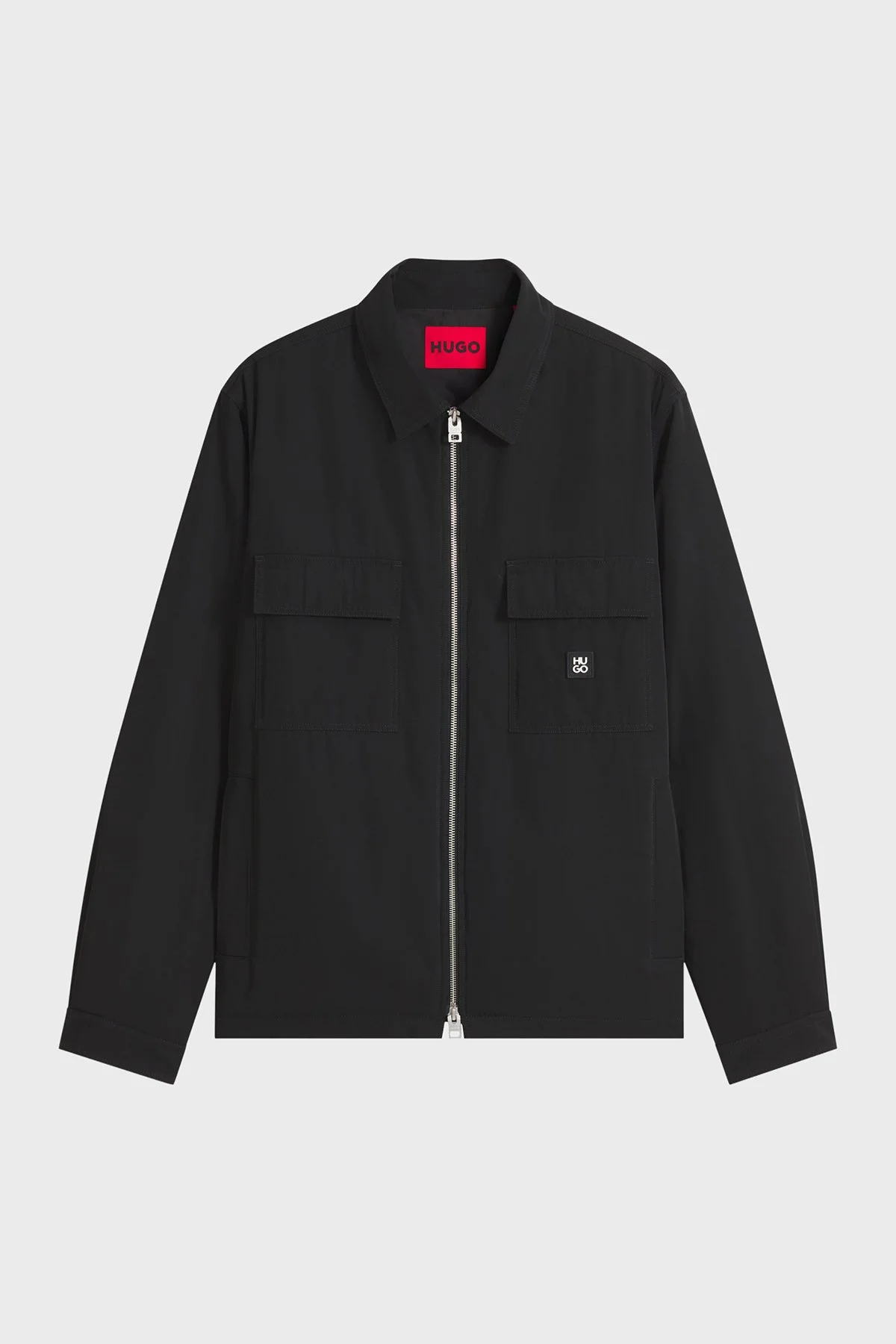 Hugo Oversize Fit Yaka Fermuarlı Erkek Gömlek 50570487 001 Siyah - 6