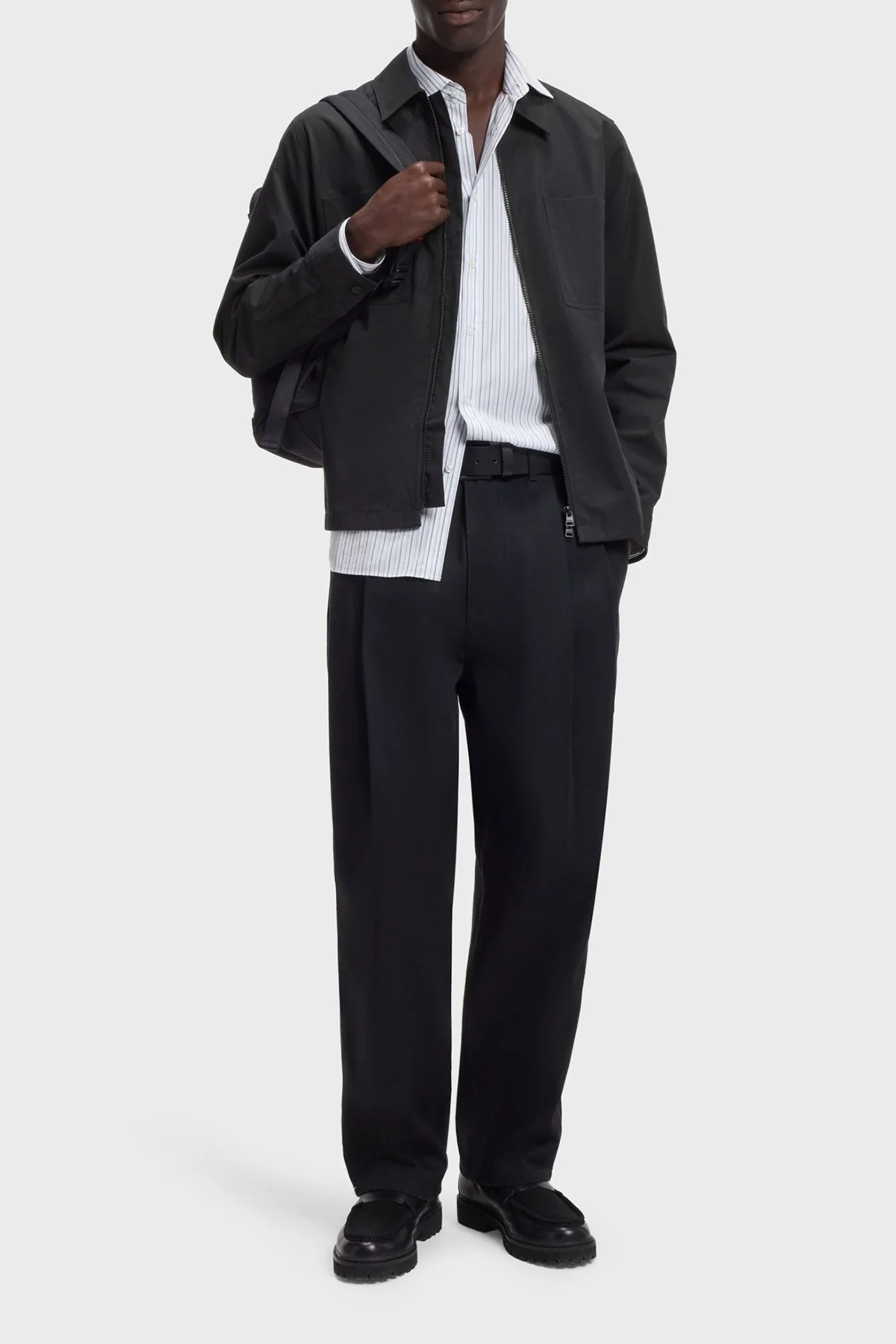 Hugo Pamuk Karışımlı Oversize Fit Fermuarlı Erkek Ceket 50556274 001 SİYAH - 2