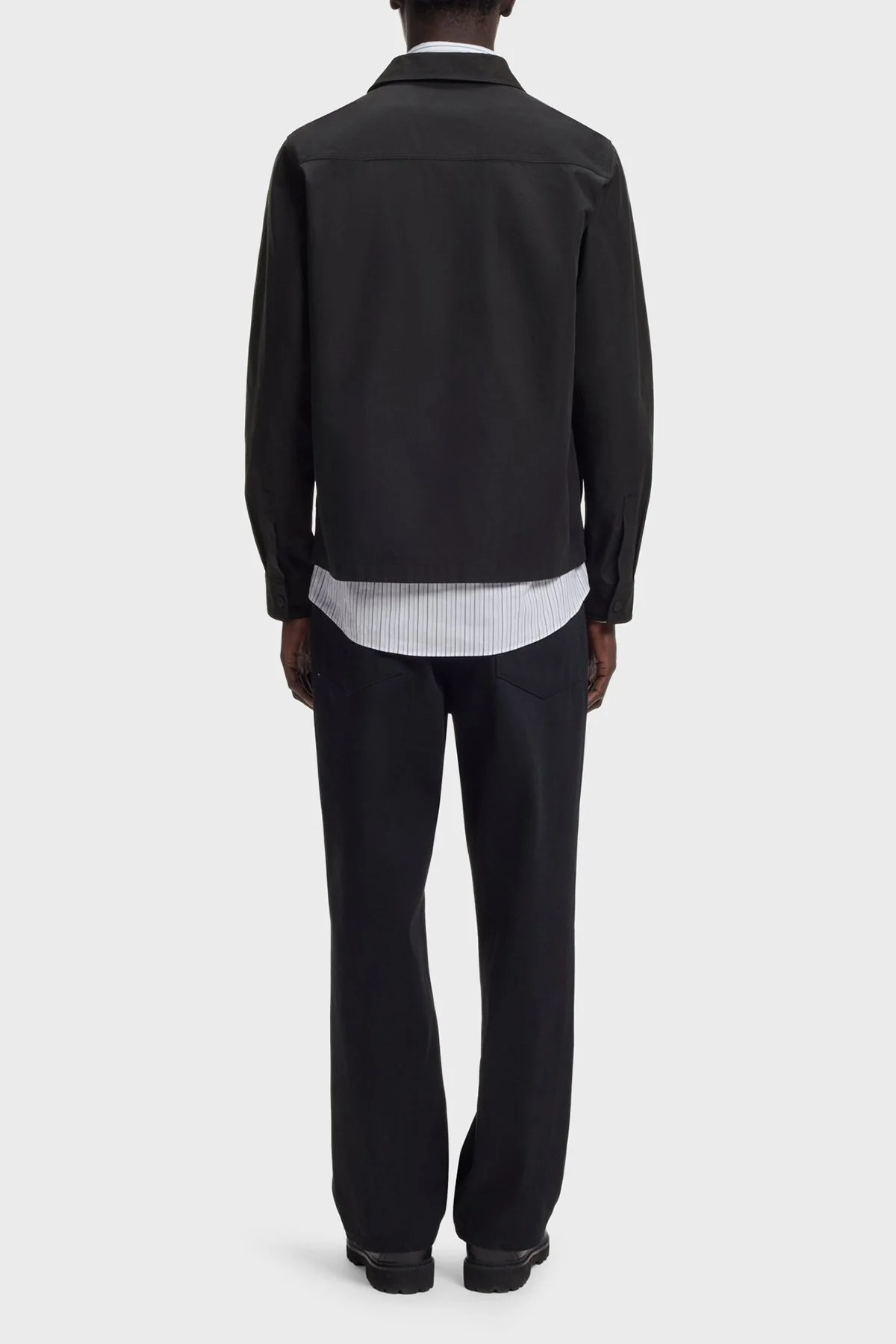 Hugo Pamuk Karışımlı Oversize Fit Fermuarlı Erkek Ceket 50556274 001 SİYAH - 3