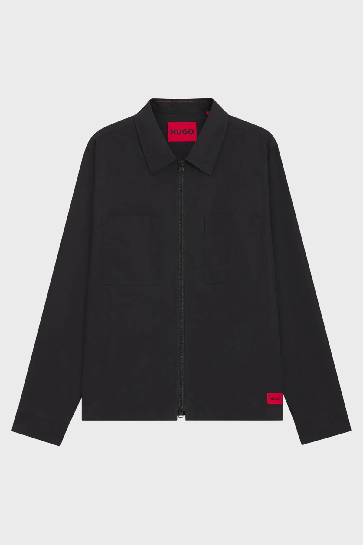 Hugo Pamuk Karışımlı Oversize Fit Fermuarlı Erkek Gömlek 50556274 001 SİYAH - 6