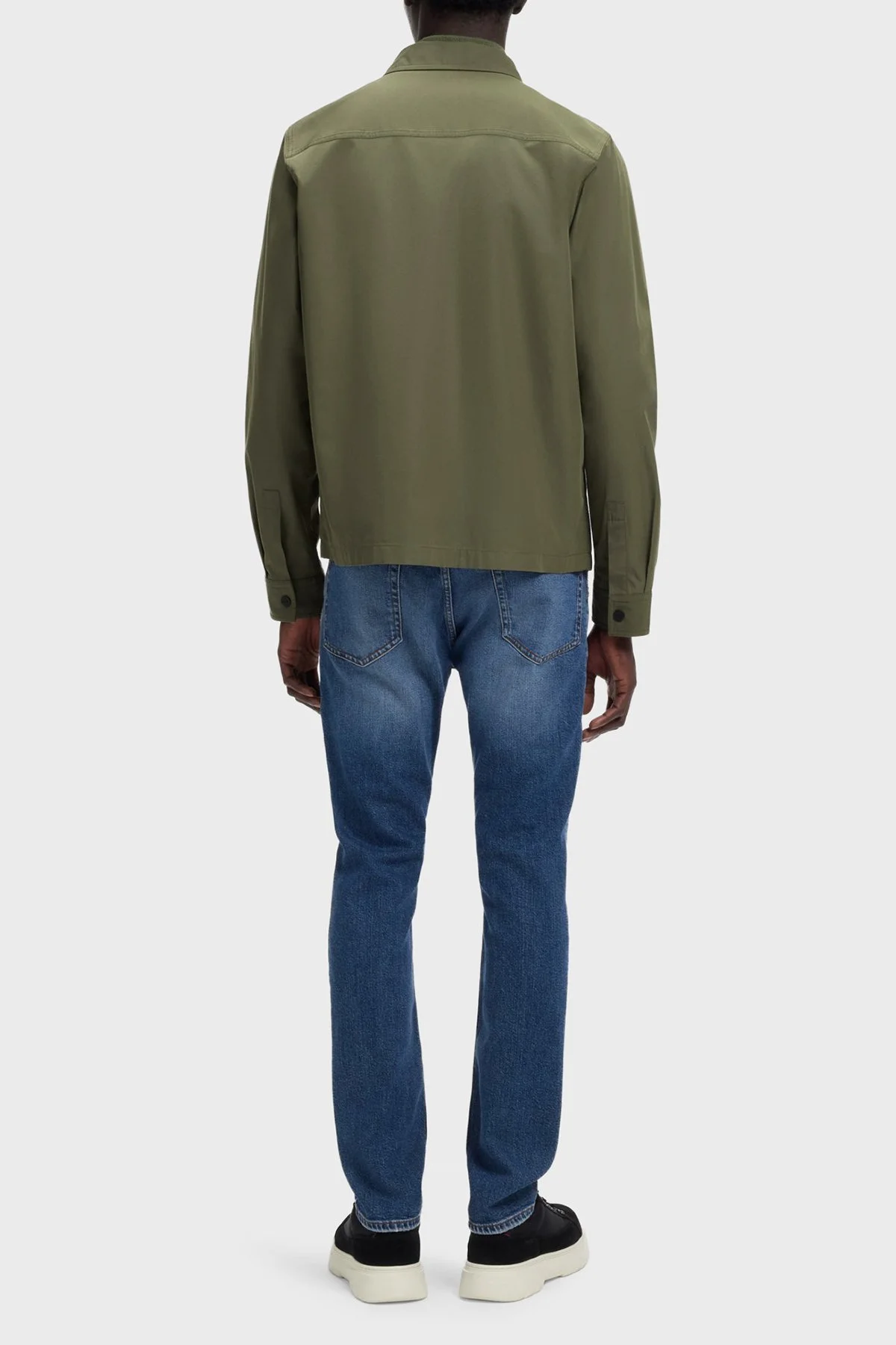 Hugo Pamuk Karışımlı Oversize Fit Fermuarlı Erkek Ceket 50556274 389 HAKİ - 3